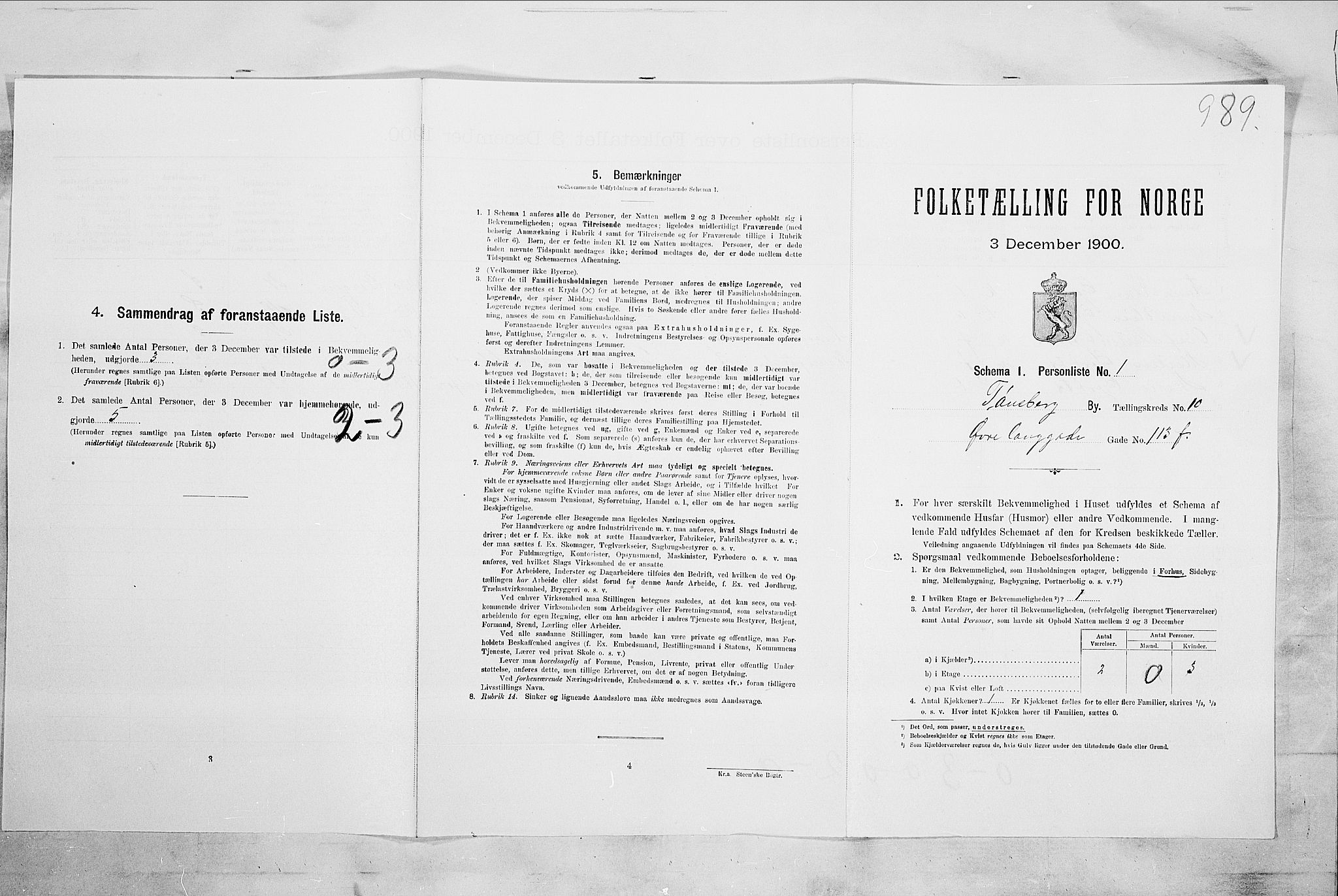 RA, Folketelling 1900 for 0705 Tønsberg kjøpstad, 1900, s. 1365