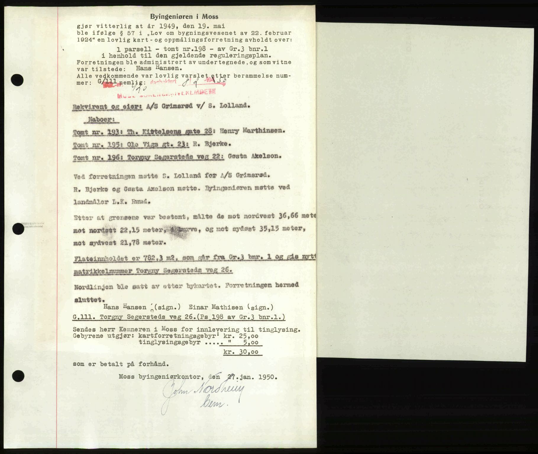Moss sorenskriveri, SAO/A-10168: Pantebok nr. A25, 1950-1950, Dagboknr: 420/1950