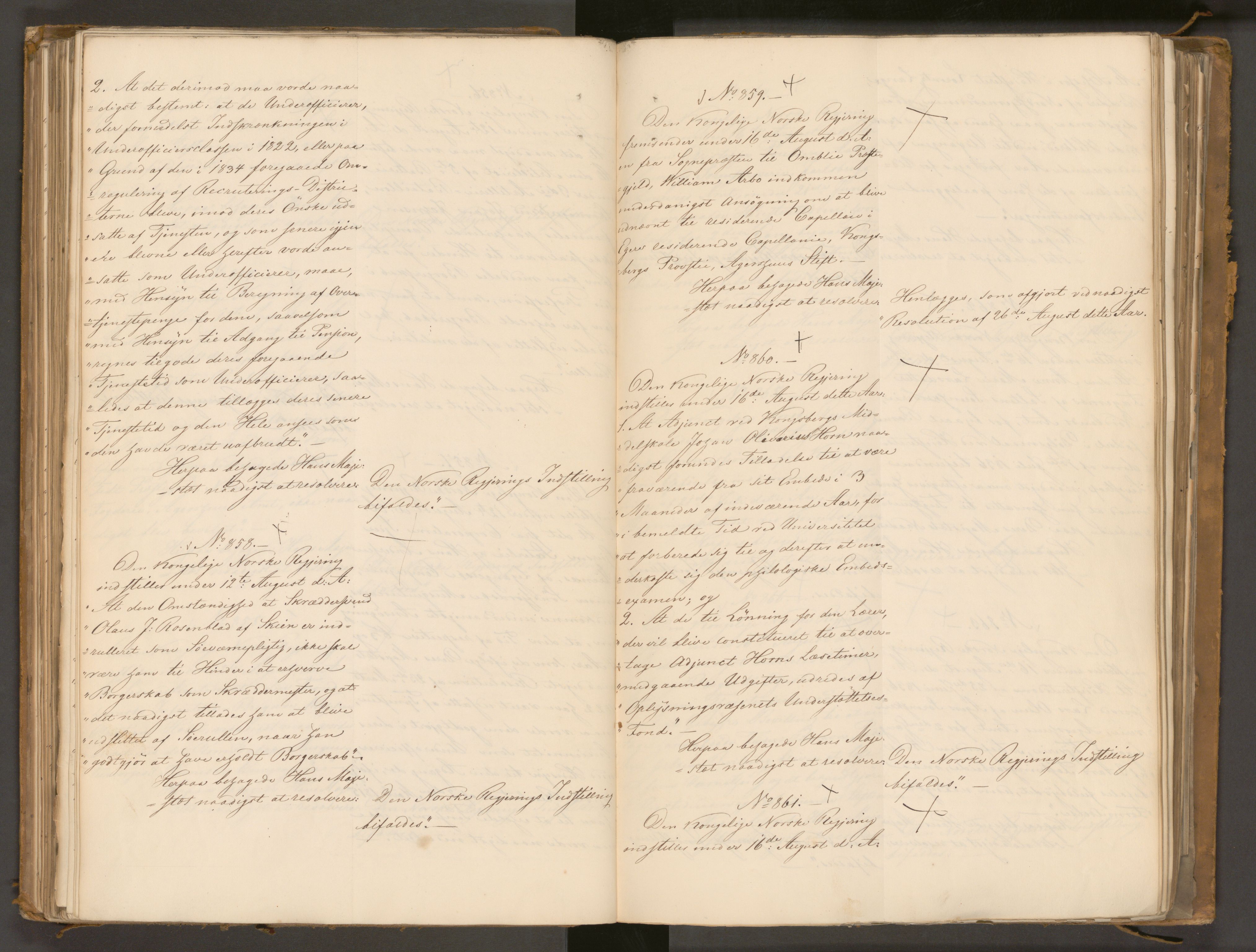 Statsrådssekretariatet, AV/RA-S-1001/A/Ab/L0043: Kgl. res. nr. 632-1192, 2. halvår, 1836
