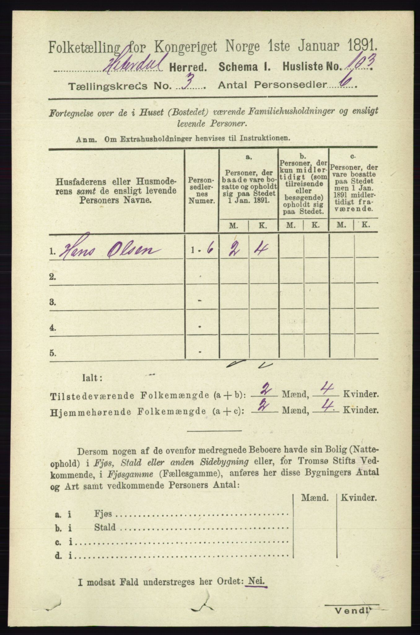 RA, Folketelling 1891 for 0823 Heddal herred, 1891, s. 994