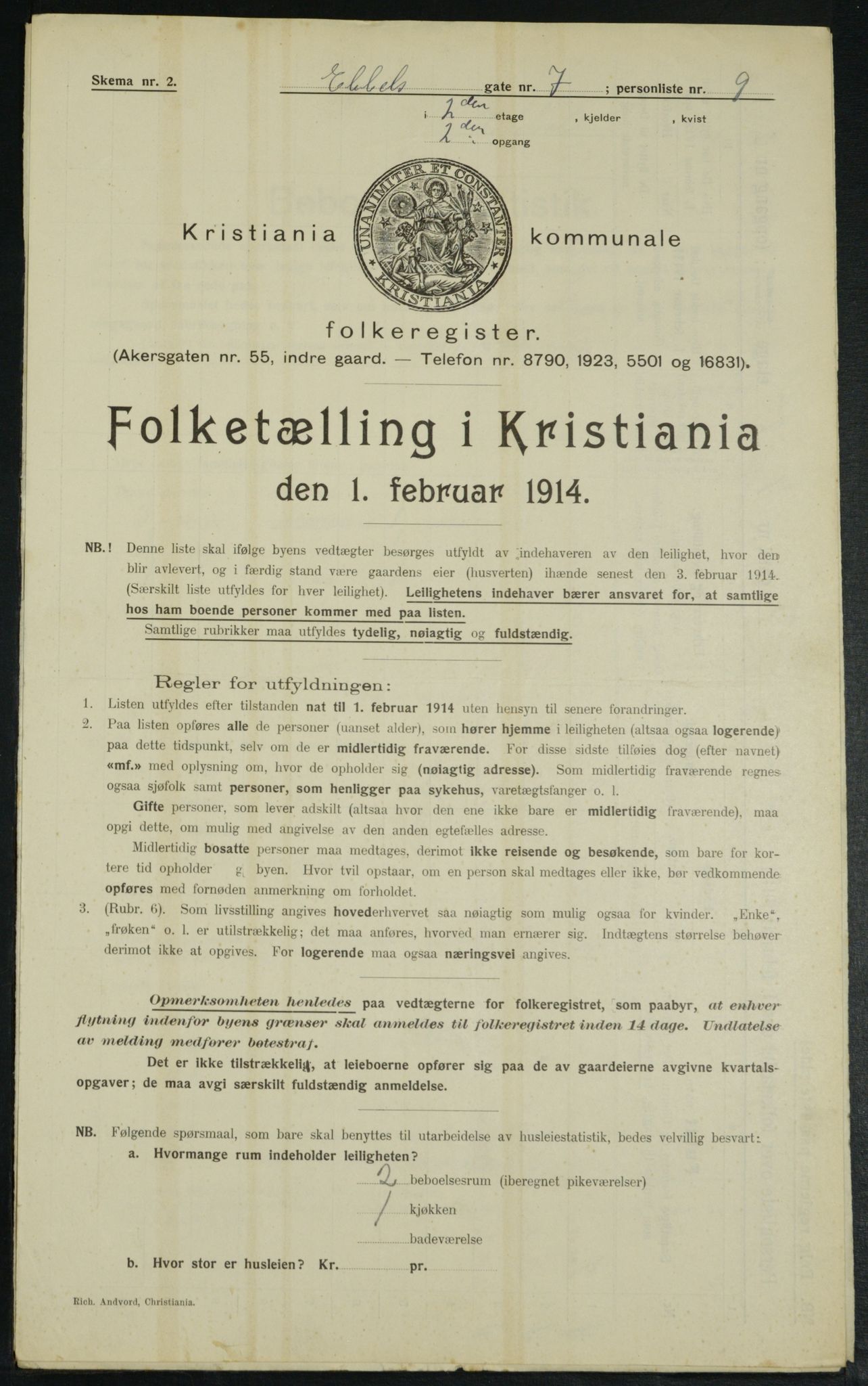 OBA, Kommunal folketelling 1.2.1914 for Kristiania, 1914, s. 18363