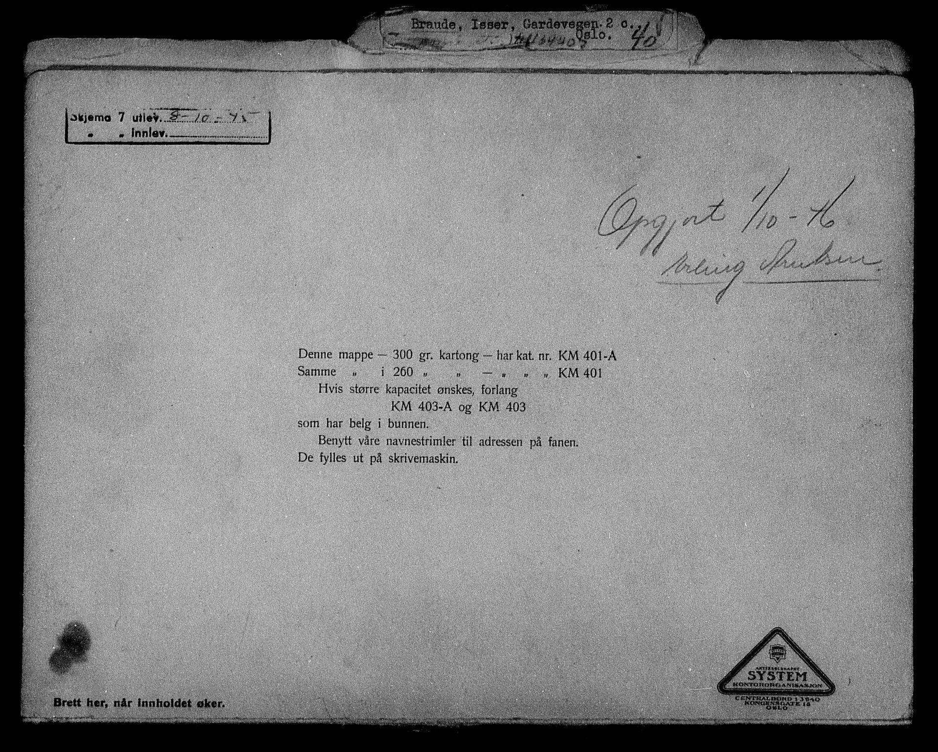 Justisdepartementet, Tilbakeføringskontoret for inndratte formuer, AV/RA-S-1564/H/Hc/Hcc/L0928: --, 1945-1947, s. 2