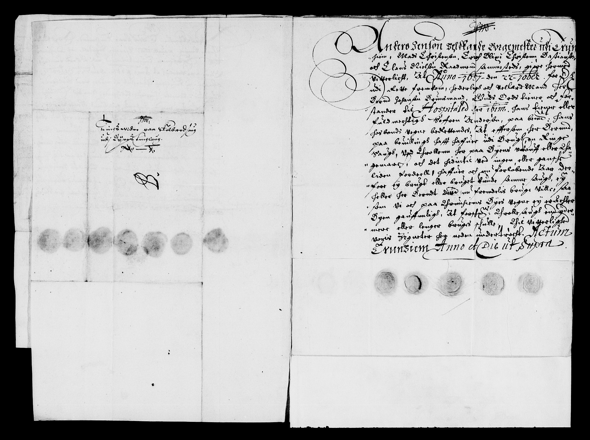 Rentekammeret inntil 1814, Reviderte regnskaper, Lensregnskaper, AV/RA-EA-5023/R/Rb/Rbw/L0102: Trondheim len, 1650-1652