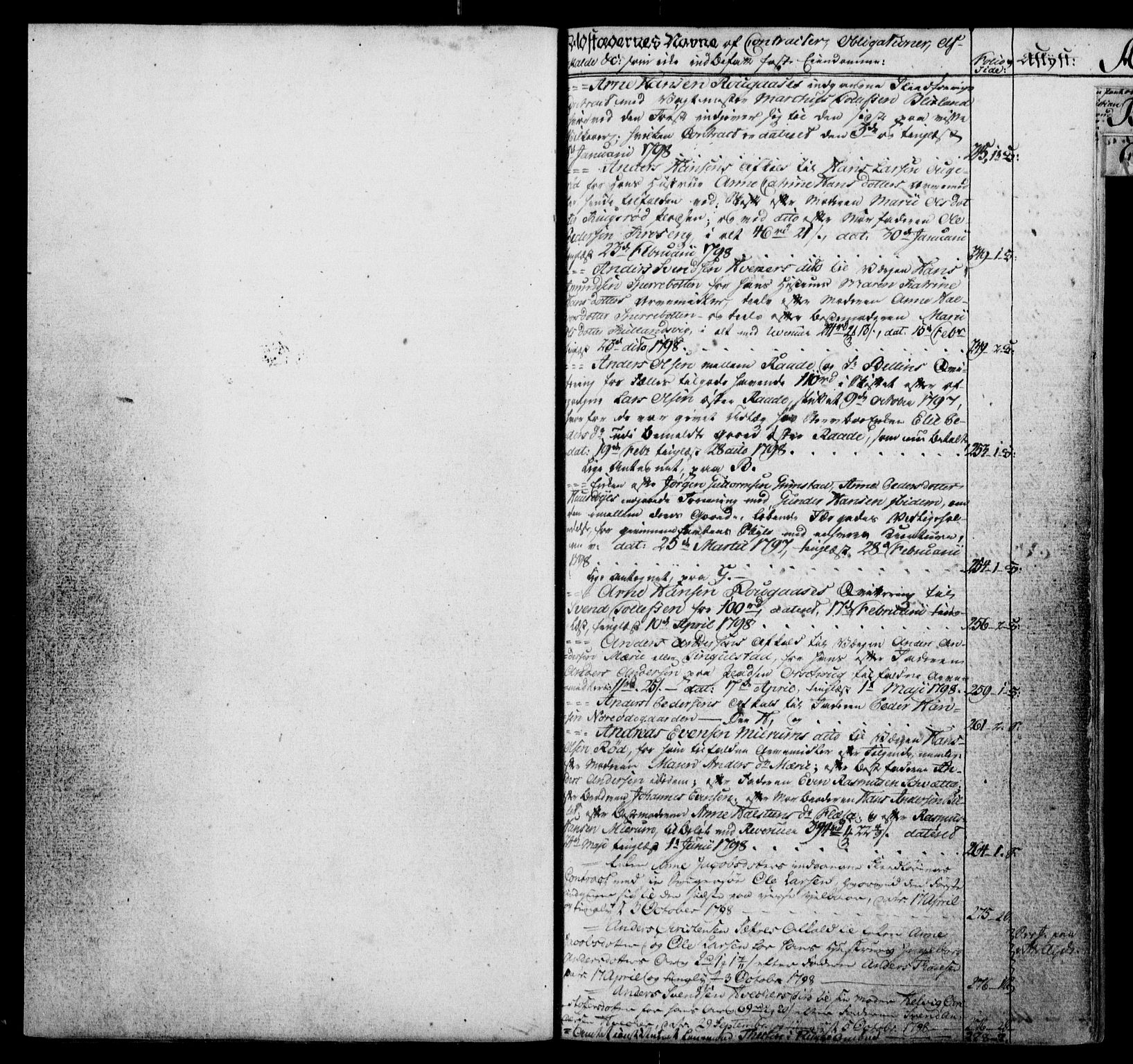 Moss sorenskriveri, SAO/A-10168: Panteregister nr. I 3, 1798-1812
