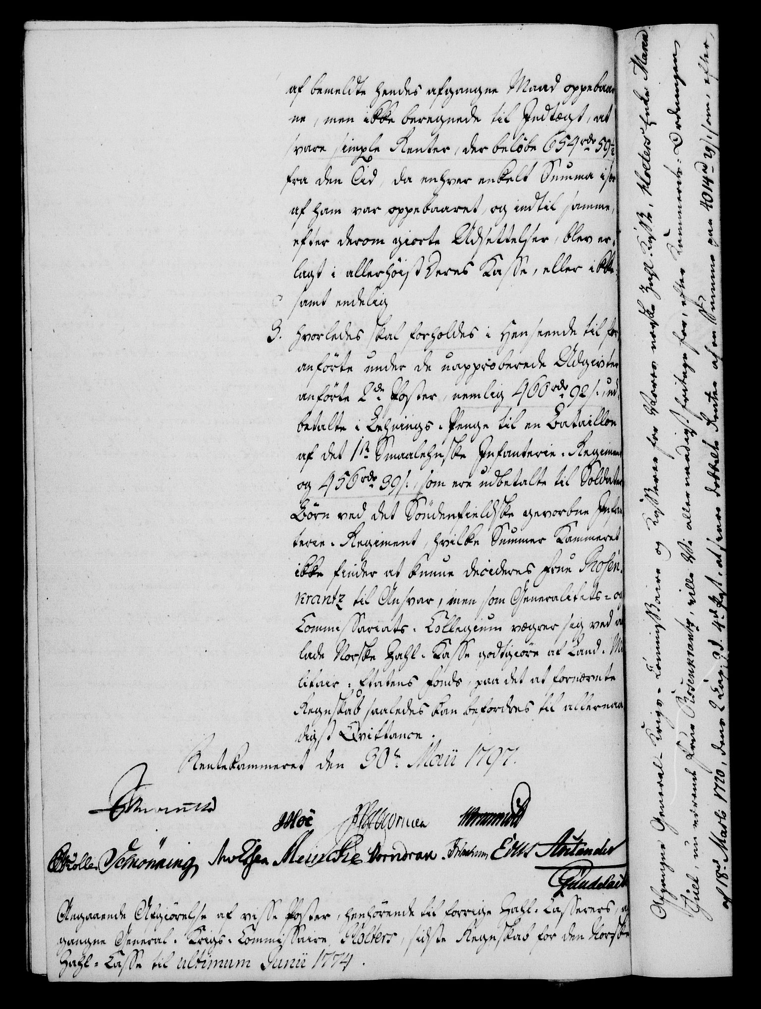 Rentekammeret, Kammerkanselliet, RA/EA-3111/G/Gf/Gfa/L0079: Norsk relasjons- og resolusjonsprotokoll (merket RK 52.79), 1797, s. 225