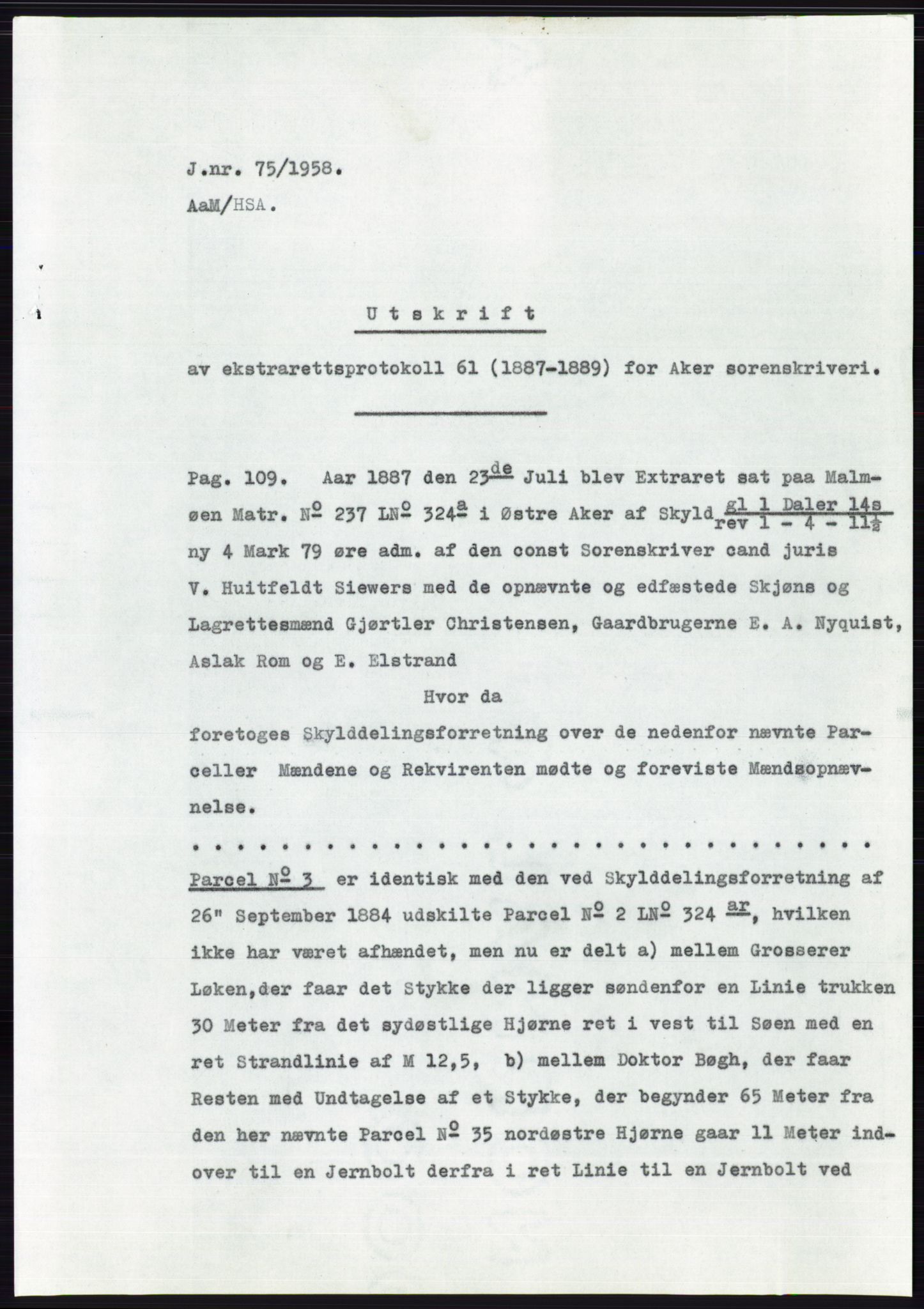Statsarkivet i Oslo, SAO/A-10621/Z/Zd/L0008: Avskrifter, j.nr 14-1096/1958, 1958, s. 36