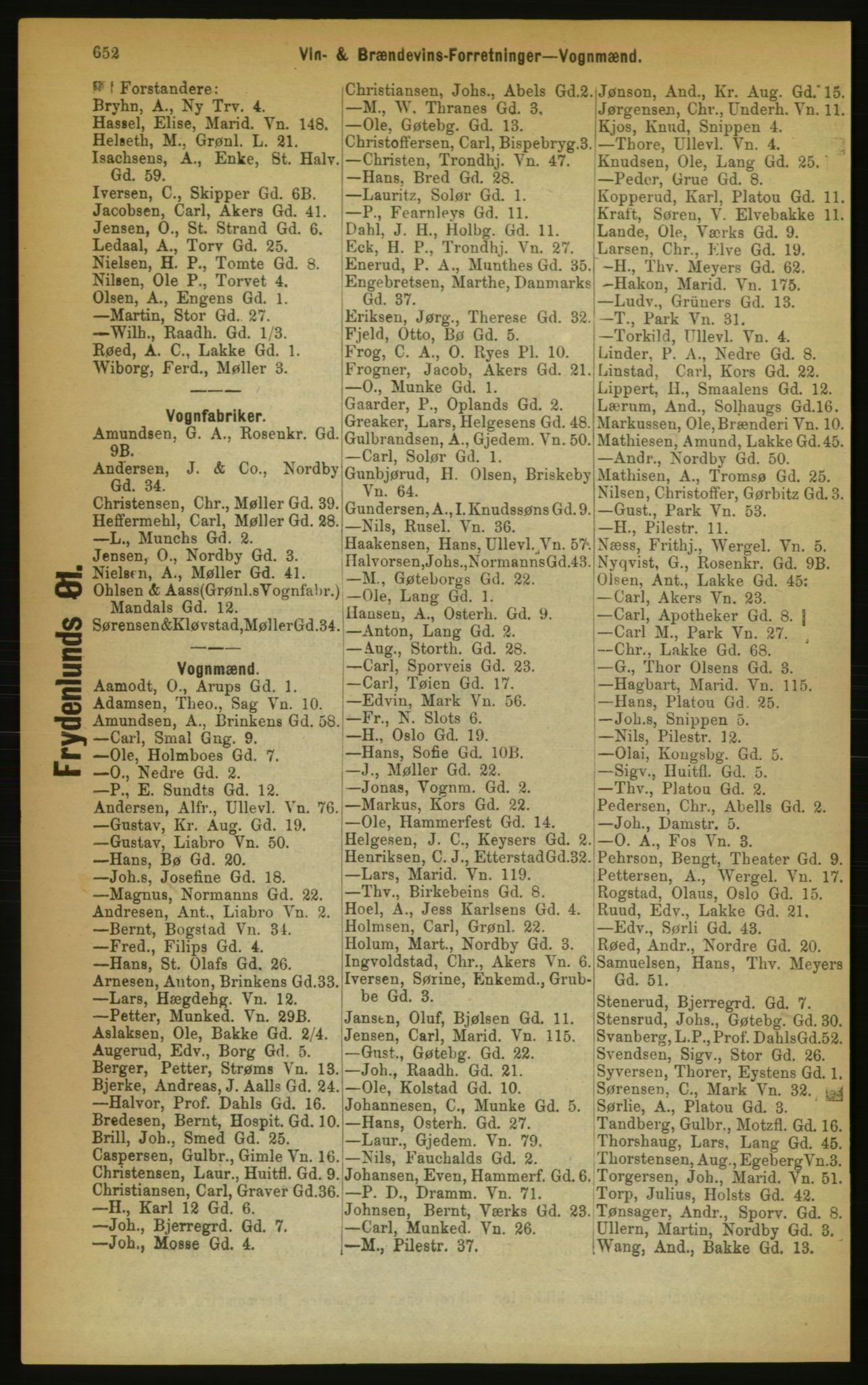 Kristiania/Oslo adressebok, PUBL/-, 1889, s. 652