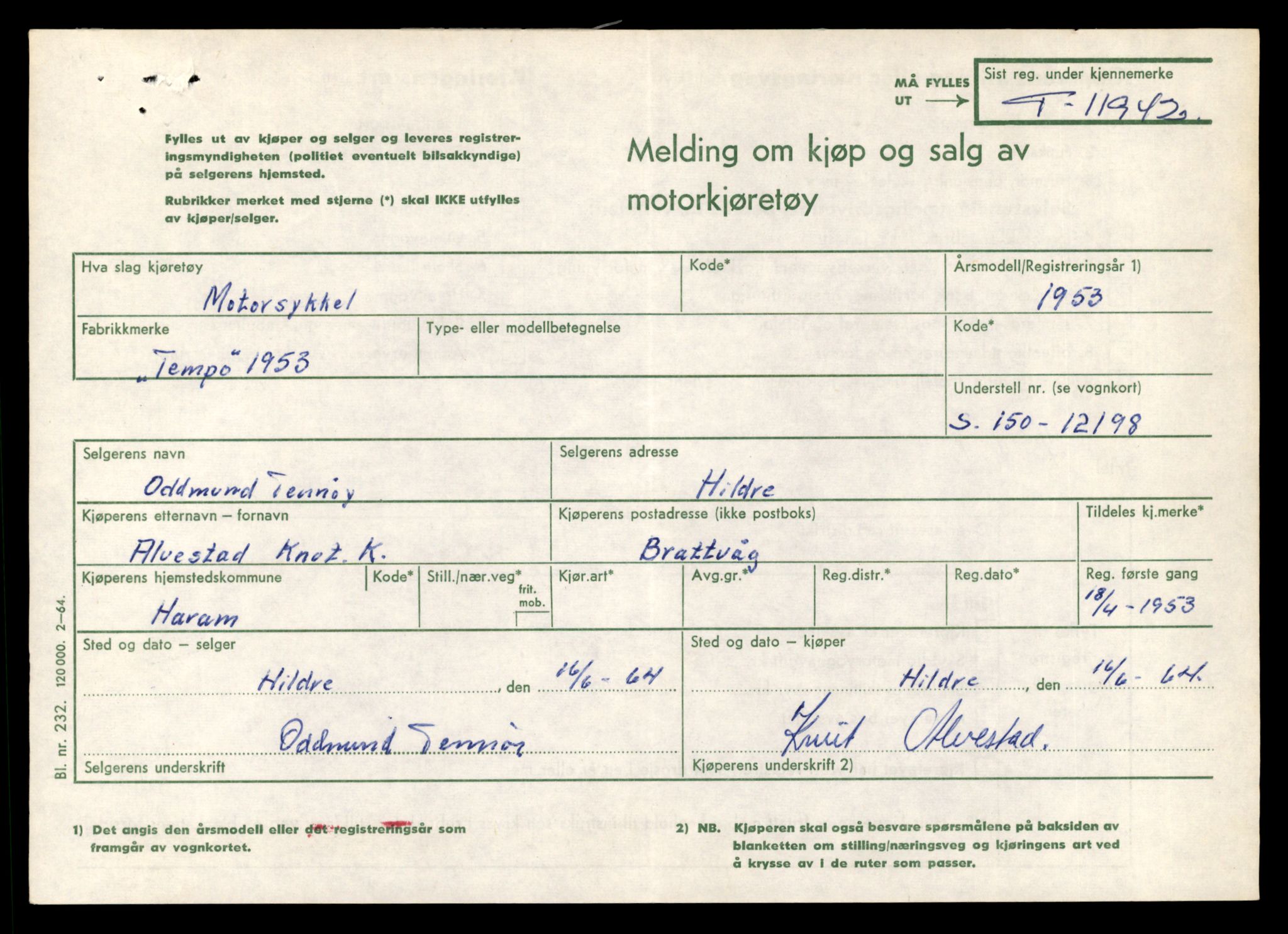 Møre og Romsdal vegkontor - Ålesund trafikkstasjon, AV/SAT-A-4099/F/Fe/L0031: Registreringskort for kjøretøy T 11800 - T 11996, 1927-1998, s. 2465