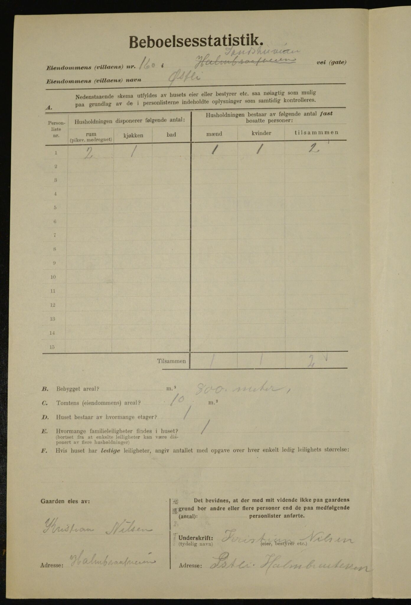 , Kommunal folketelling 1.12.1923 for Aker, 1923, s. 45191