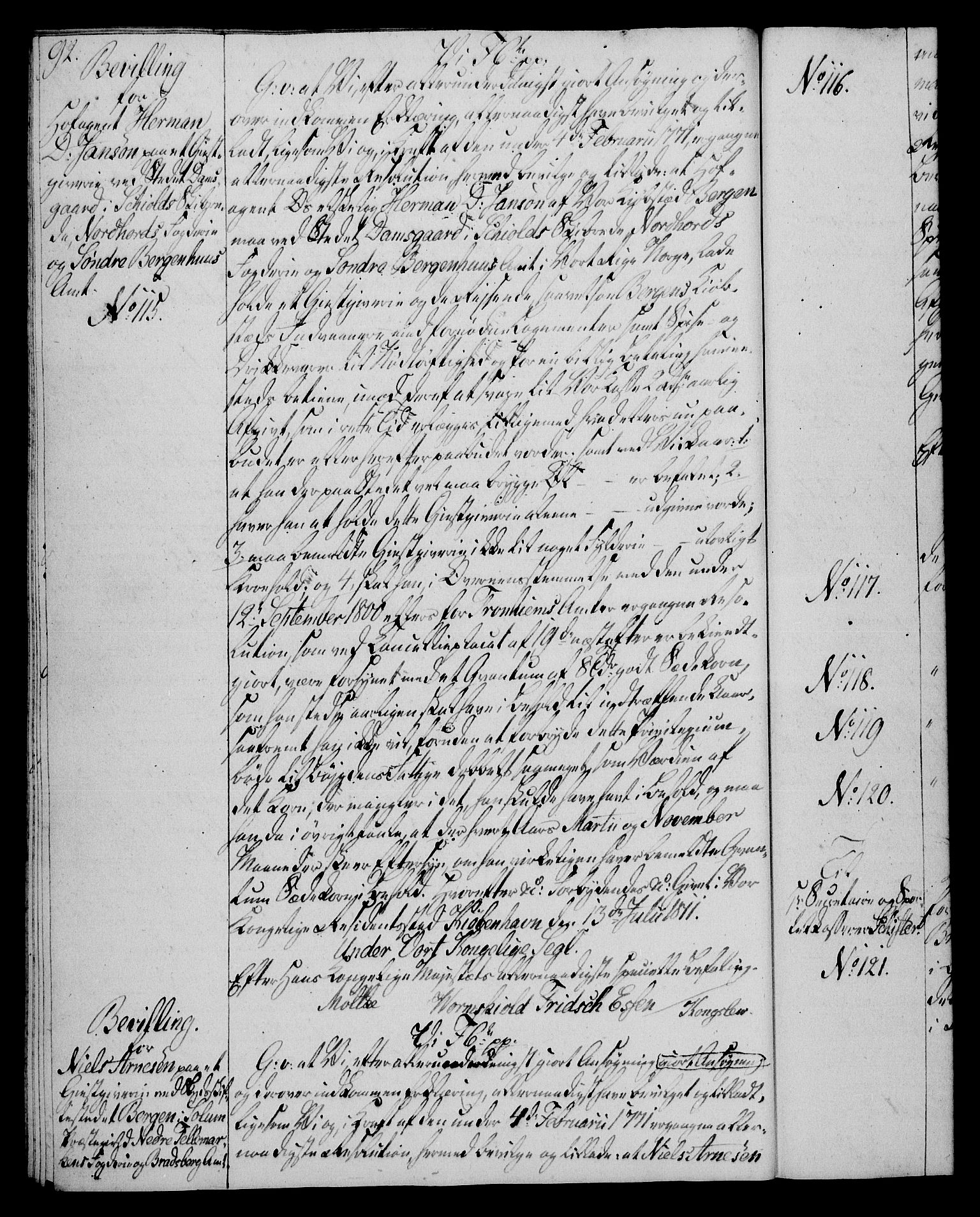 Rentekammeret, Kammerkanselliet, AV/RA-EA-3111/G/Gg/Gga/L0020: Norsk ekspedisjonsprotokoll med register (merket RK 53.20), 1811-1814, s. 92