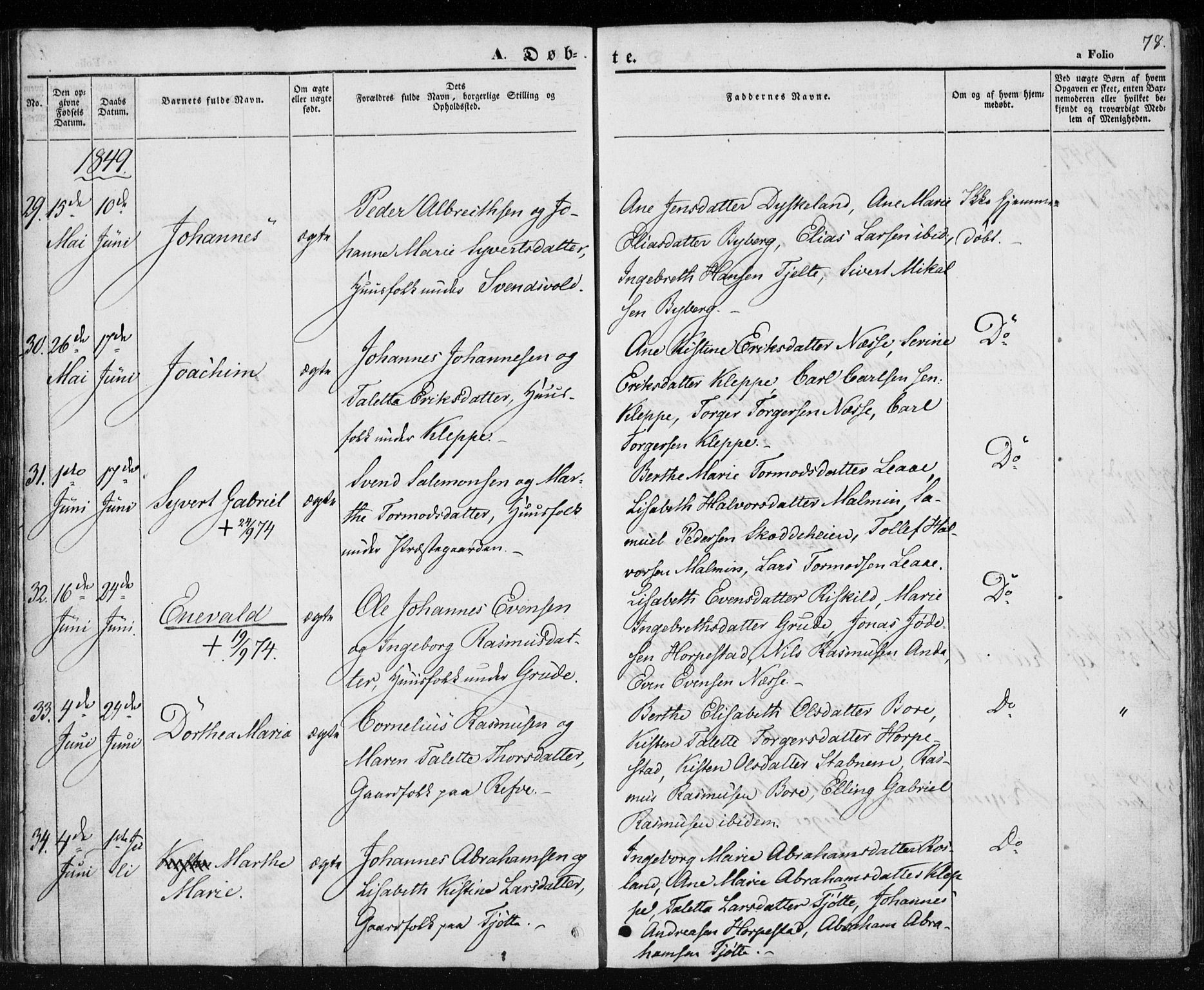 Klepp sokneprestkontor, AV/SAST-A-101803/001/3/30BA/L0004: Ministerialbok nr. A 4, 1842-1852, s. 78