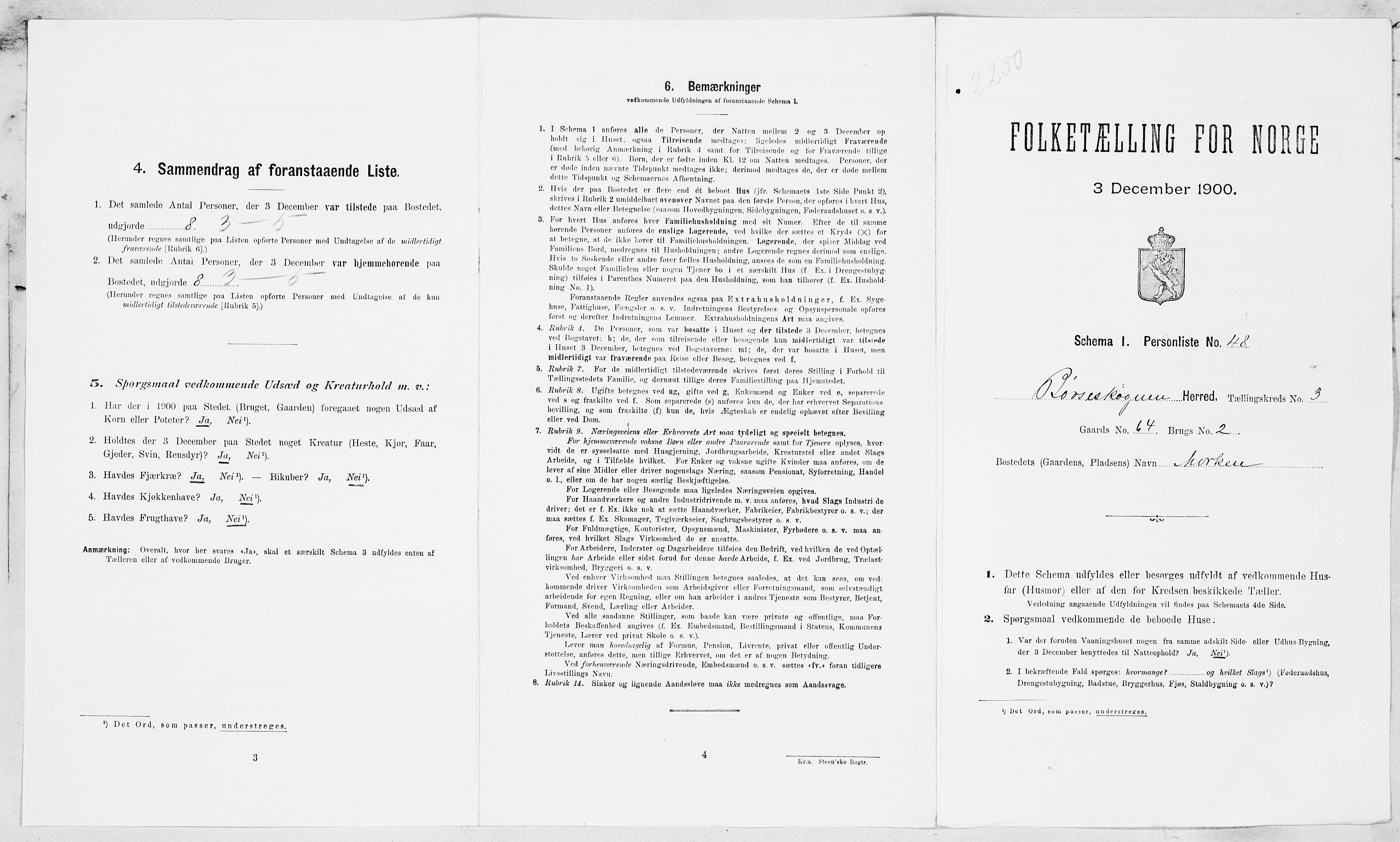 SAT, Folketelling 1900 for 1657 Børseskogn herred, 1900, s. 461