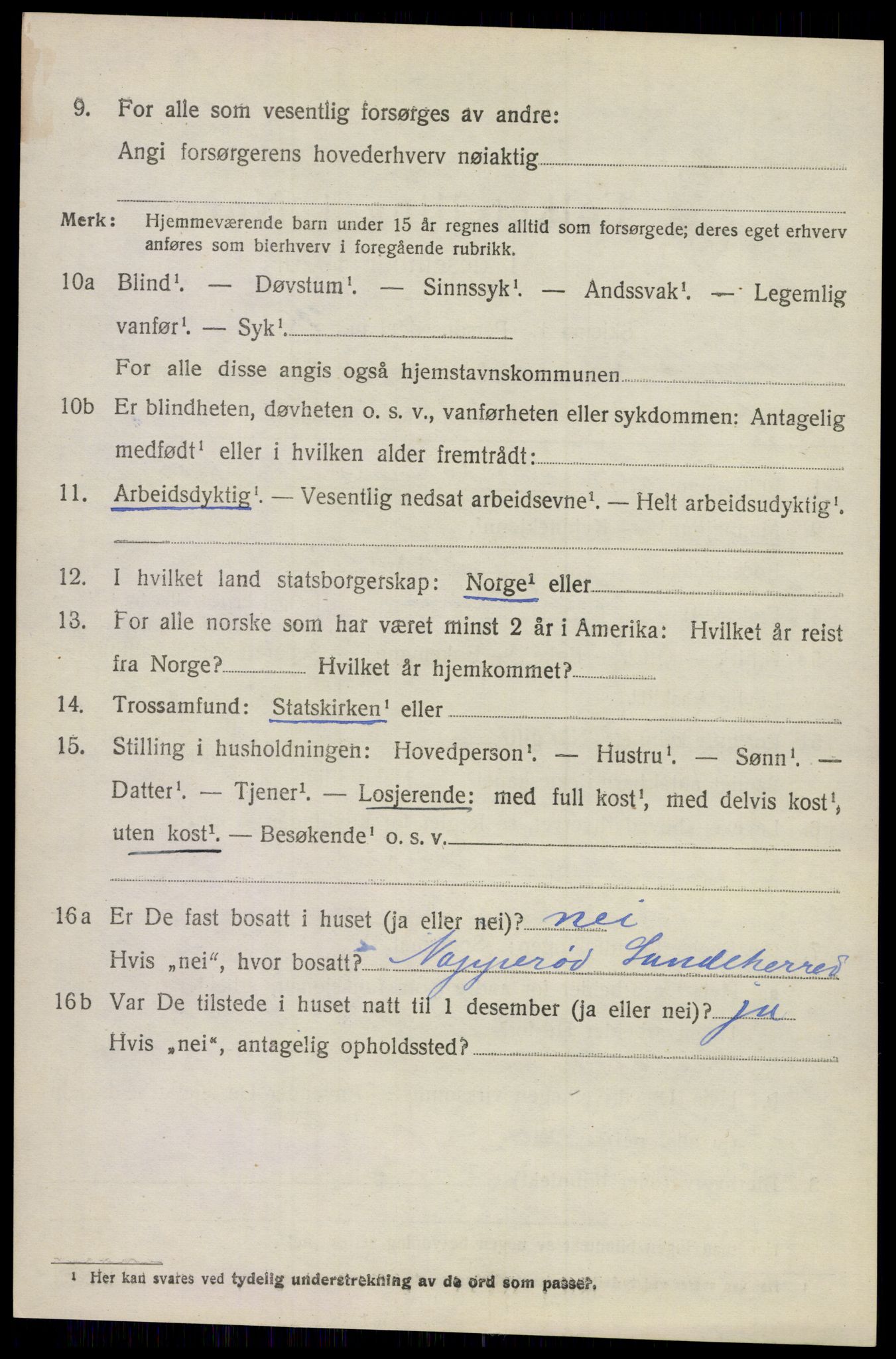 SAKO, Folketelling 1920 for 0719 Andebu herred, 1920, s. 2827