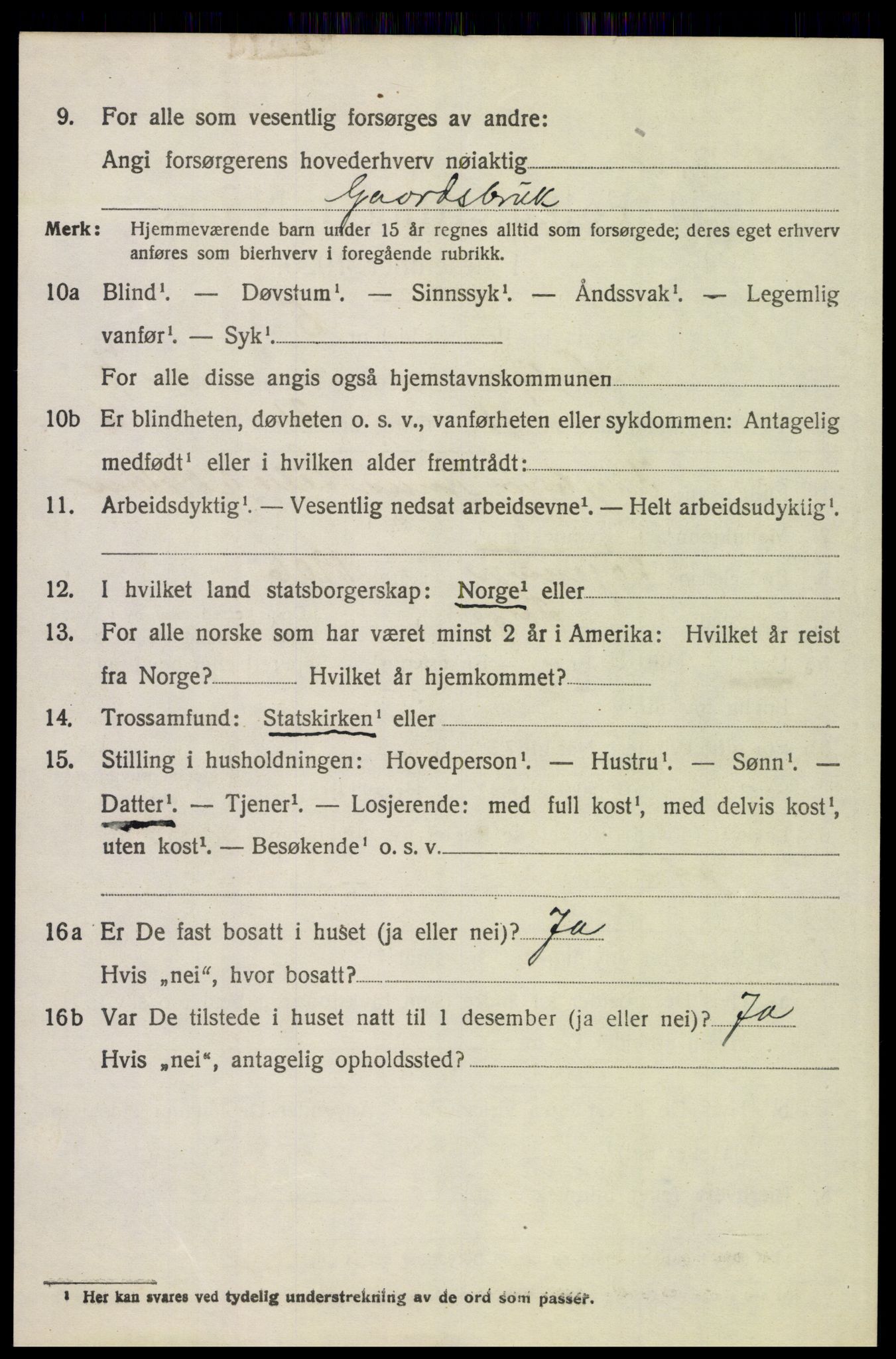 SAH, Folketelling 1920 for 0436 Tolga herred, 1920, s. 3924