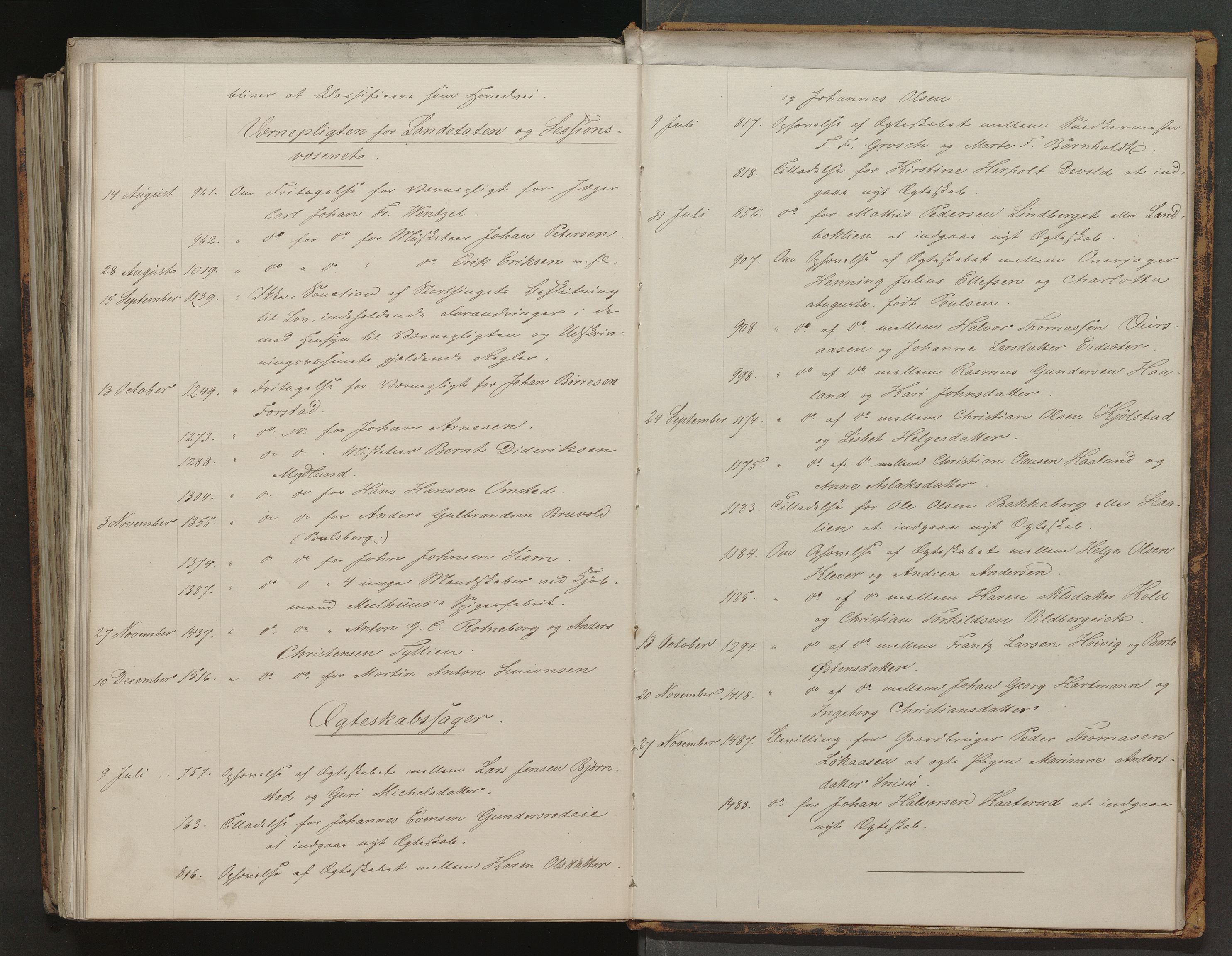 Statsrådssekretariatet, AV/RA-S-1001/A/Ab/L0074: Kgl. res. 2. halvår, 1851