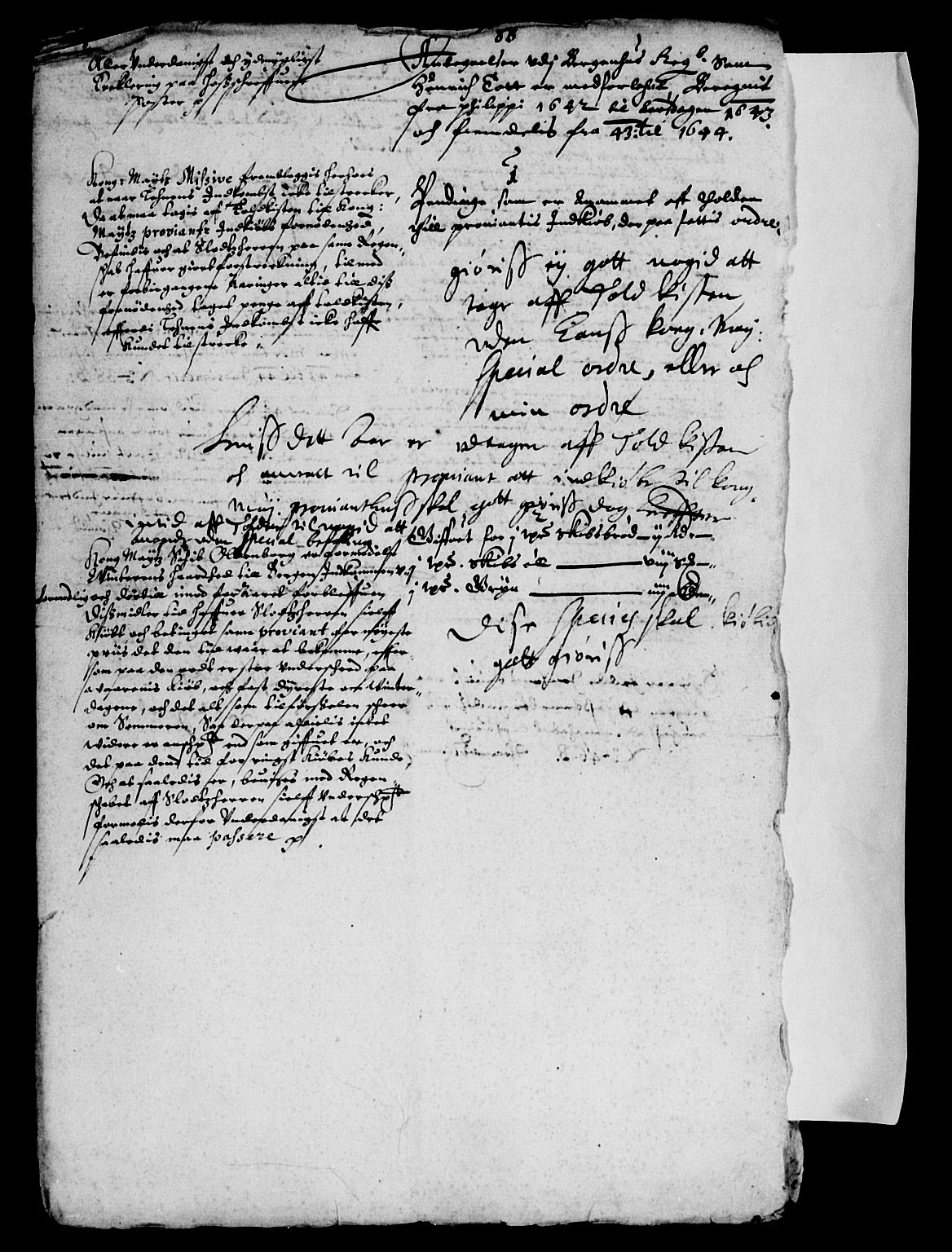 Rentekammeret inntil 1814, Reviderte regnskaper, Lensregnskaper, AV/RA-EA-5023/R/Rb/Rbt/L0098: Bergenhus len, 1642-1644