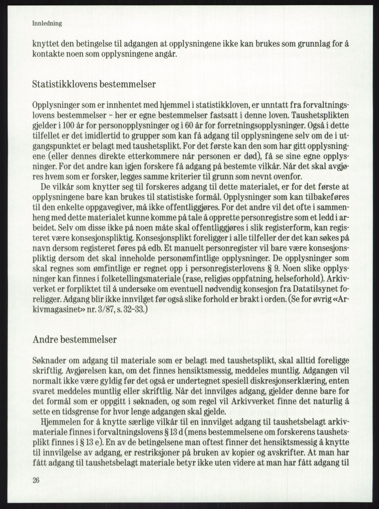 Publikasjoner utgitt av Arkivverket, PUBL/PUBL-001/A/0001: Knut Johannessen, Ole Kolsrud og Dag Mangset (red.): Håndbok for Riksarkivet (1992), 1992, s. 26