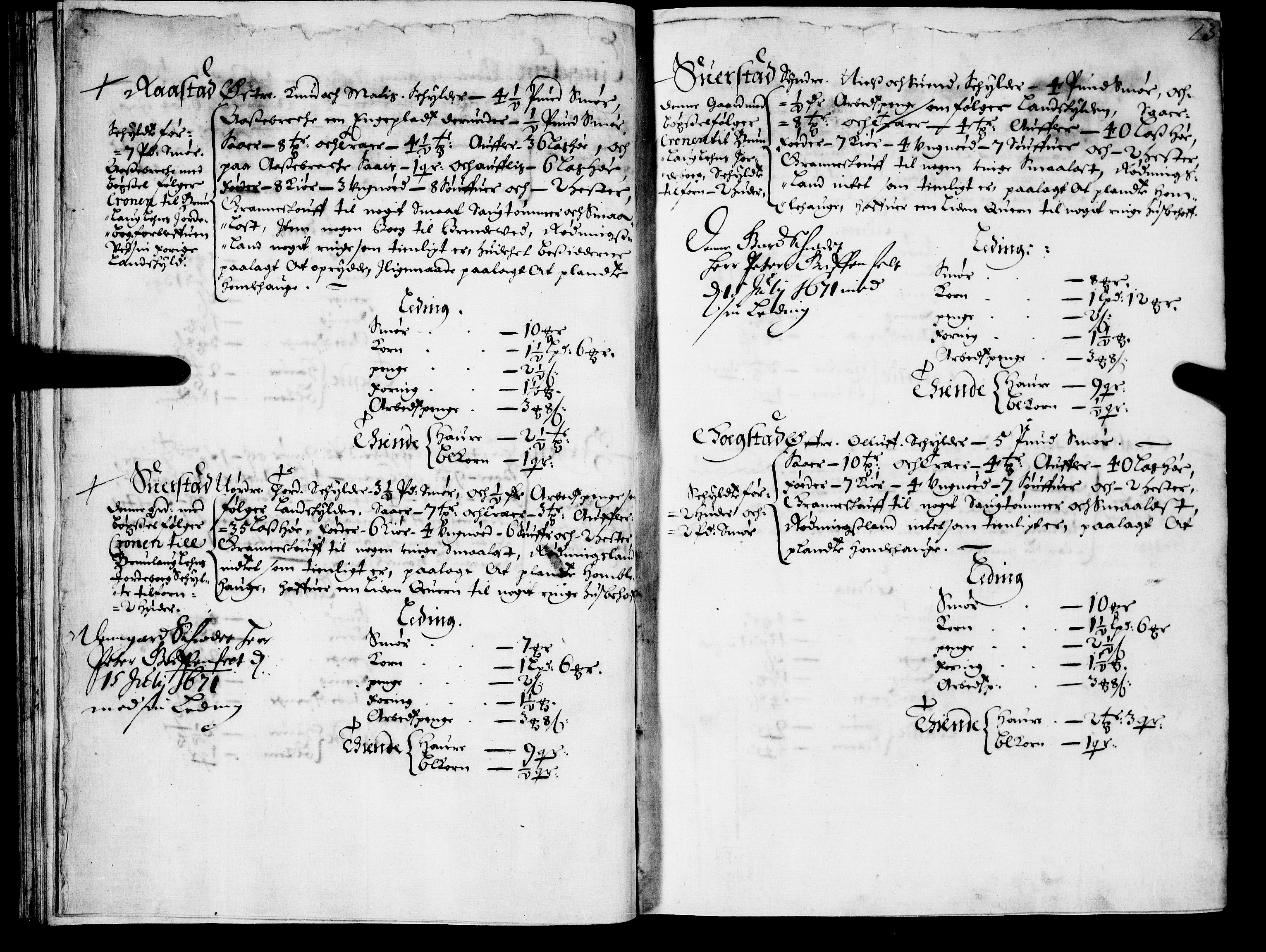 Rentekammeret inntil 1814, Realistisk ordnet avdeling, AV/RA-EA-4070/N/Nb/Nba/L0021: Brunla len, 1667, s. 12b-13a