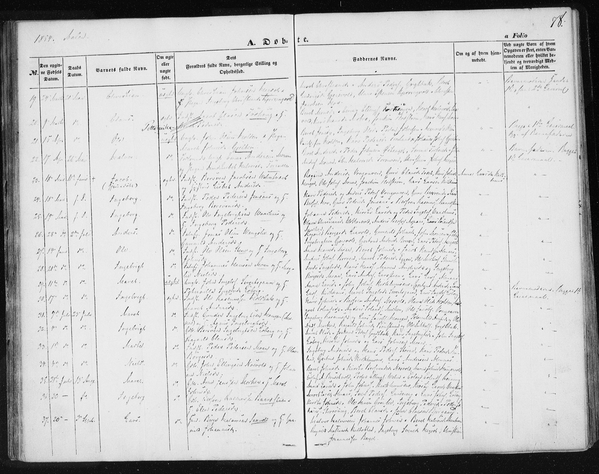 Ministerialprotokoller, klokkerbøker og fødselsregistre - Sør-Trøndelag, SAT/A-1456/685/L0965: Ministerialbok nr. 685A06 /3, 1846-1859, s. 78