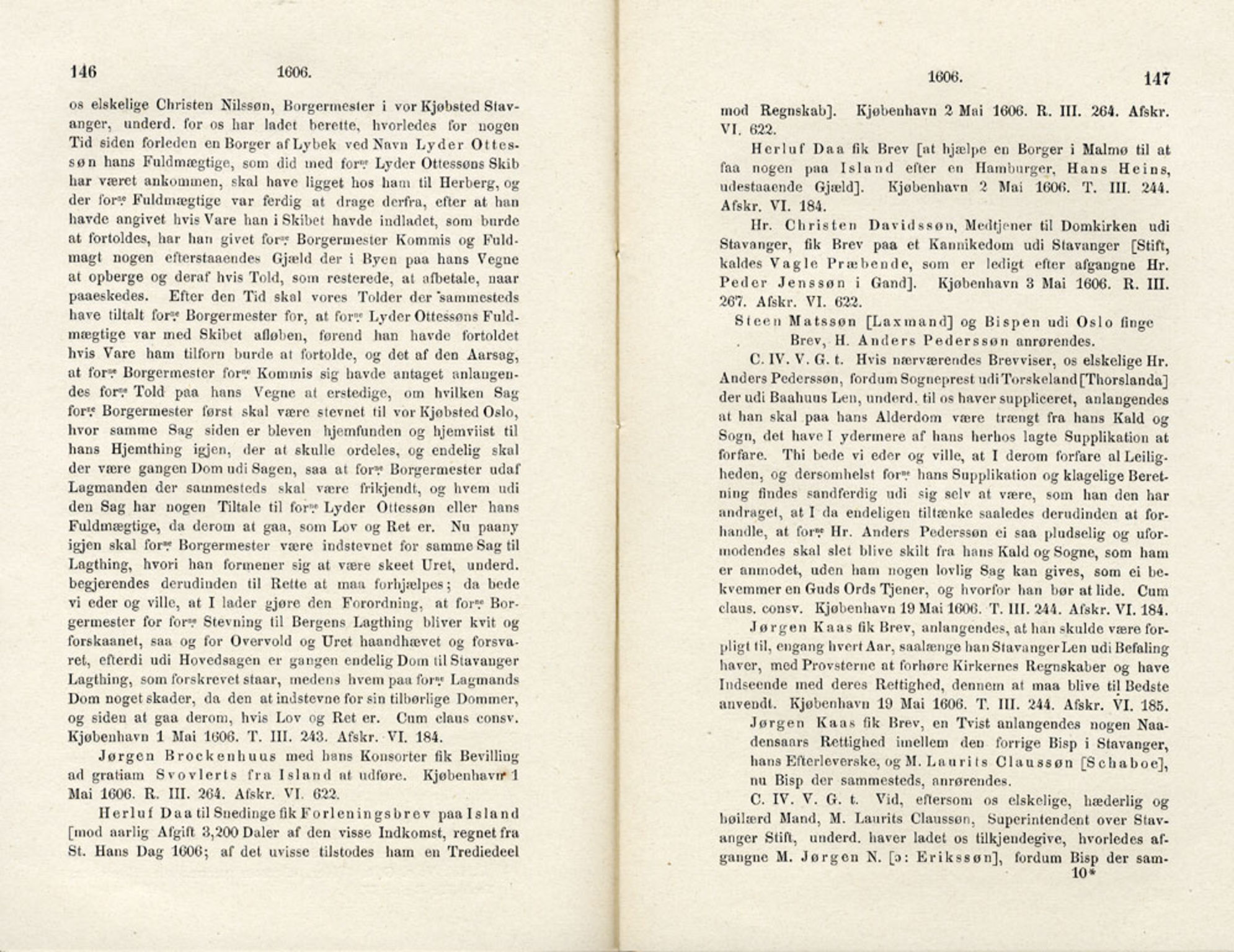 Publikasjoner utgitt av Det Norske Historiske Kildeskriftfond, PUBL/-/-/-: Norske Rigs-Registranter, bind 4, 1603-1618, s. 146-147