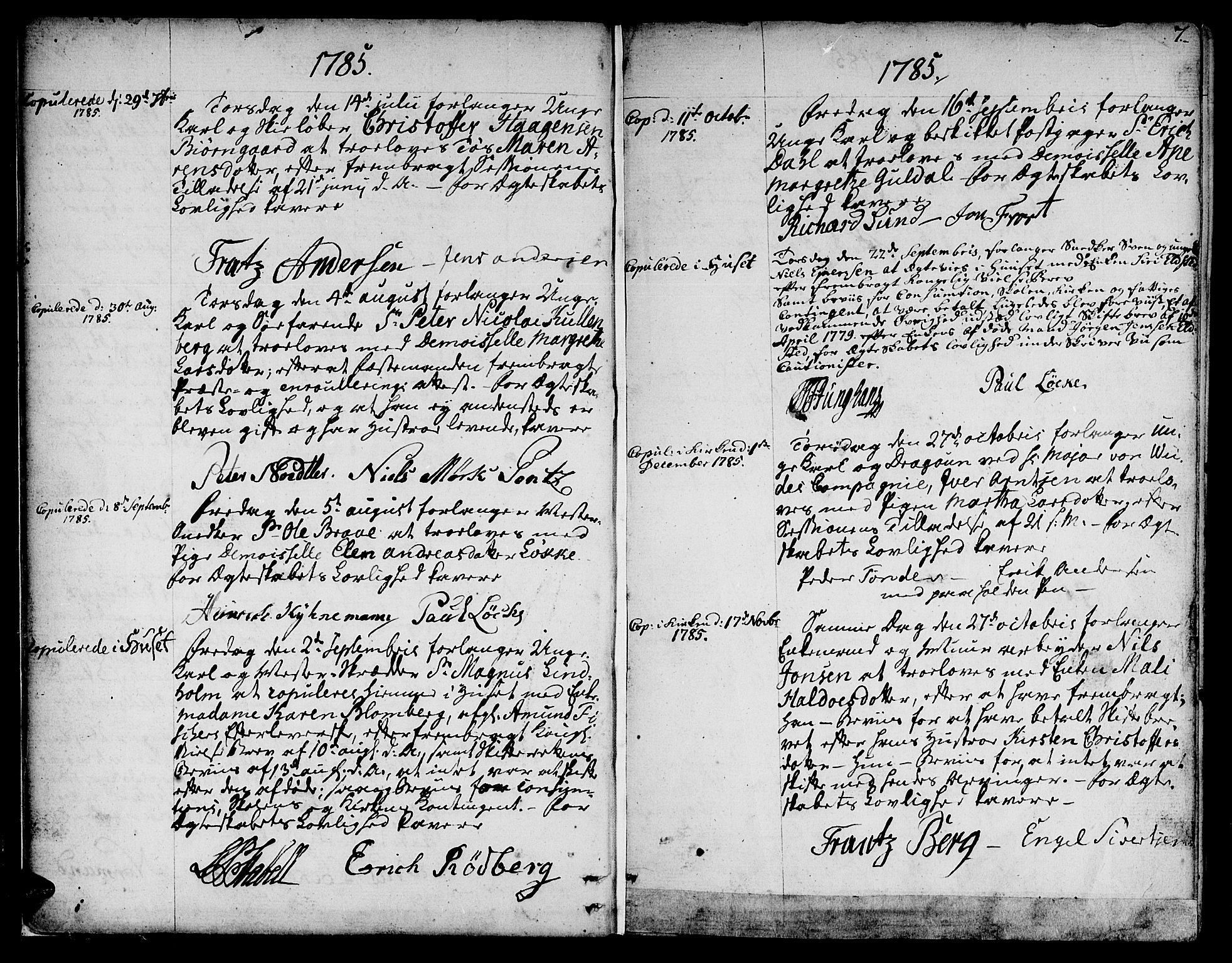 Ministerialprotokoller, klokkerbøker og fødselsregistre - Sør-Trøndelag, SAT/A-1456/601/L0041: Ministerialbok nr. 601A09, 1784-1801, s. 7