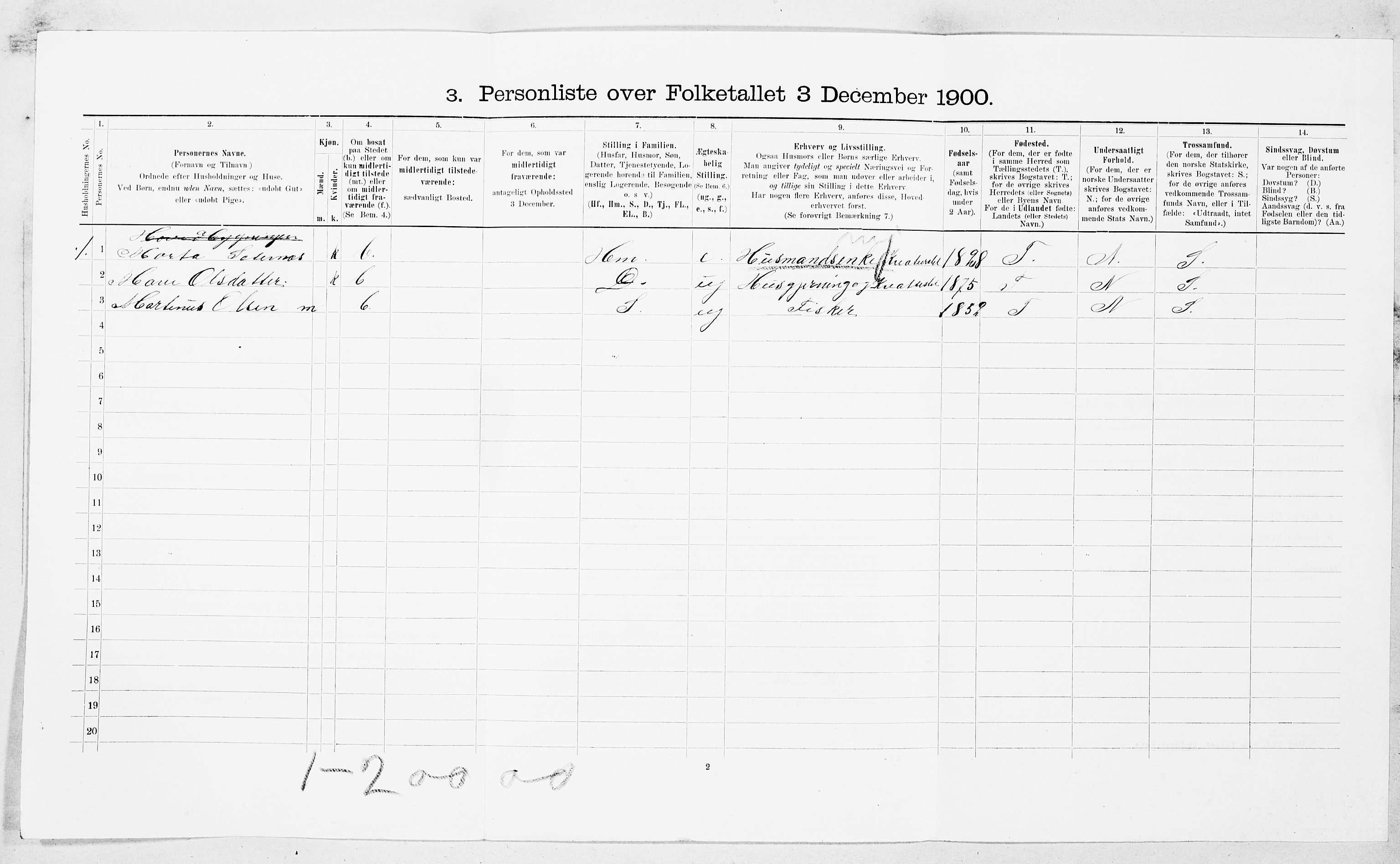 SAT, Folketelling 1900 for 1569 Aure herred, 1900, s. 672