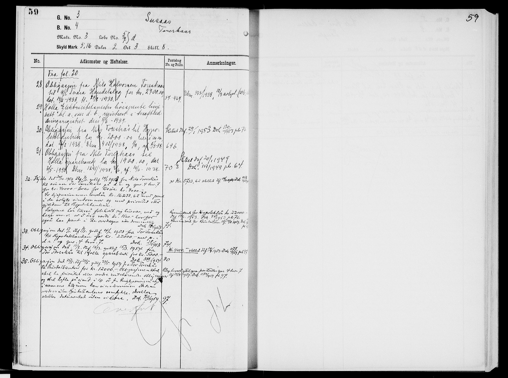 Nedre Telemark sorenskriveri, AV/SAKO-A-135/G/Gb/Gbg/L0001: Panteregister nr. VII 1, s. 59