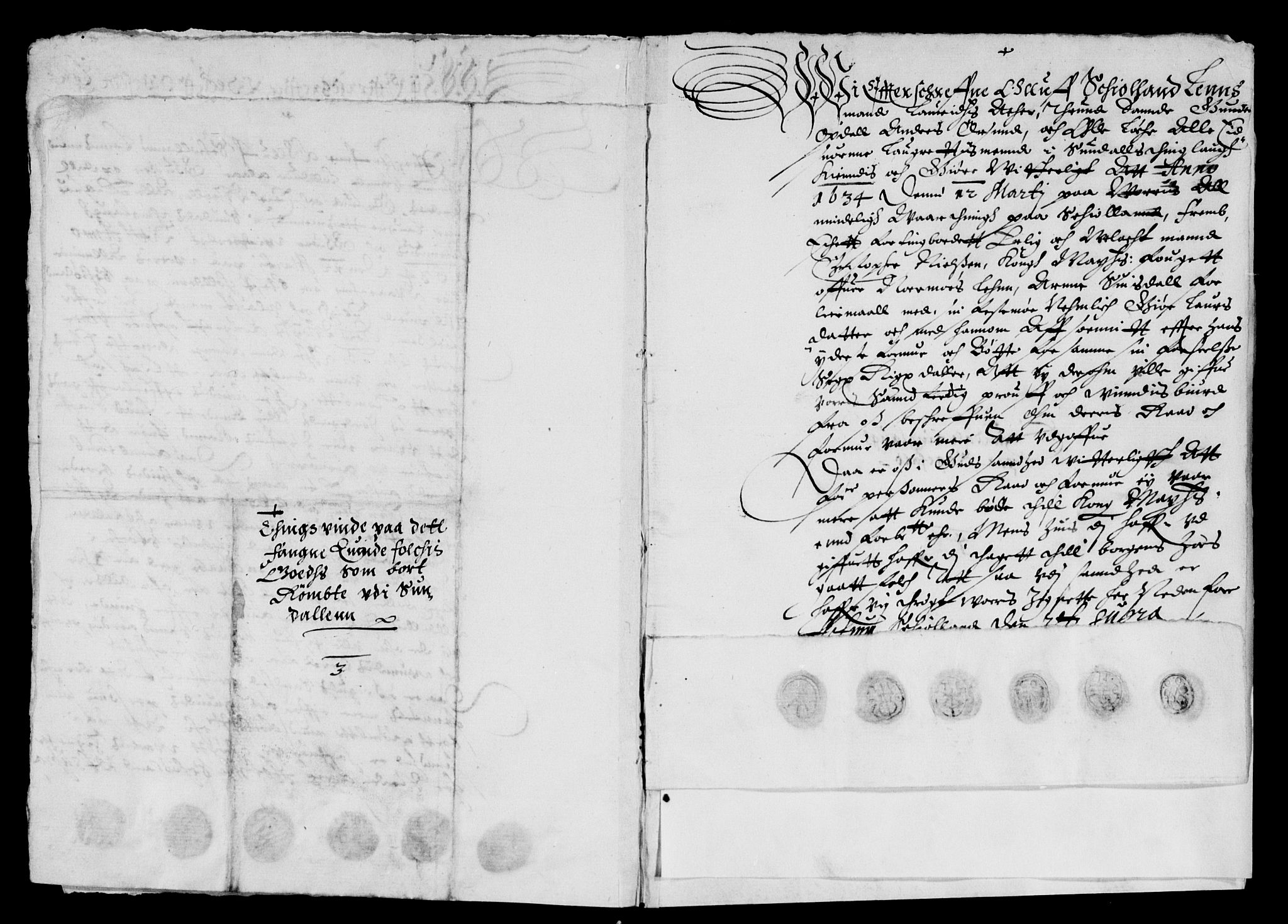 Rentekammeret inntil 1814, Reviderte regnskaper, Lensregnskaper, AV/RA-EA-5023/R/Rb/Rbw/L0051: Trondheim len, 1632-1634