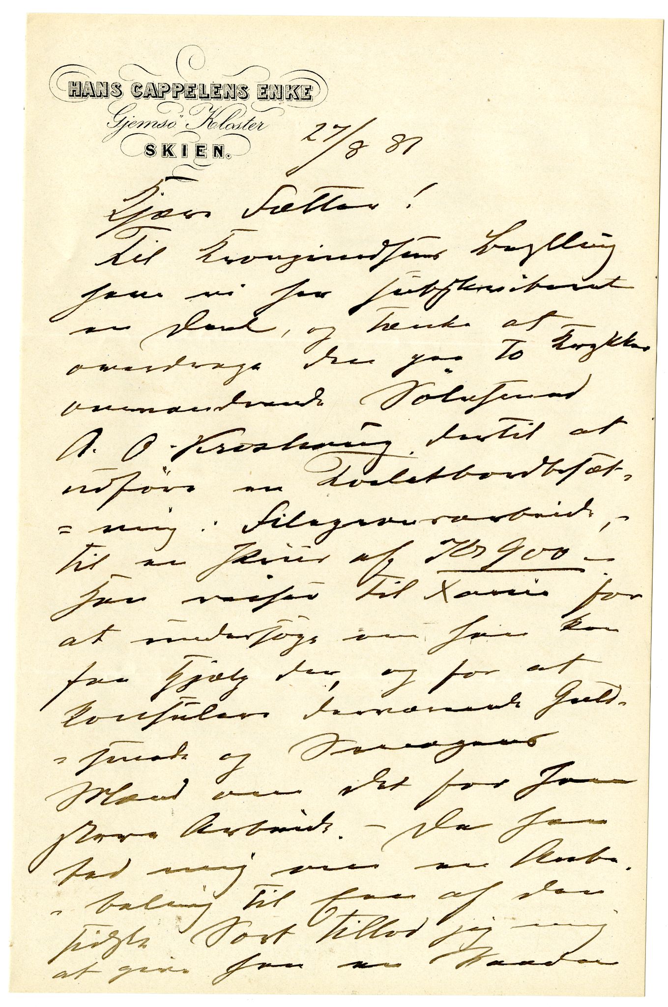 Diderik Maria Aalls brevsamling, NF/Ark-1023/F/L0002: D.M. Aalls brevsamling. B - C, 1799-1889, s. 267