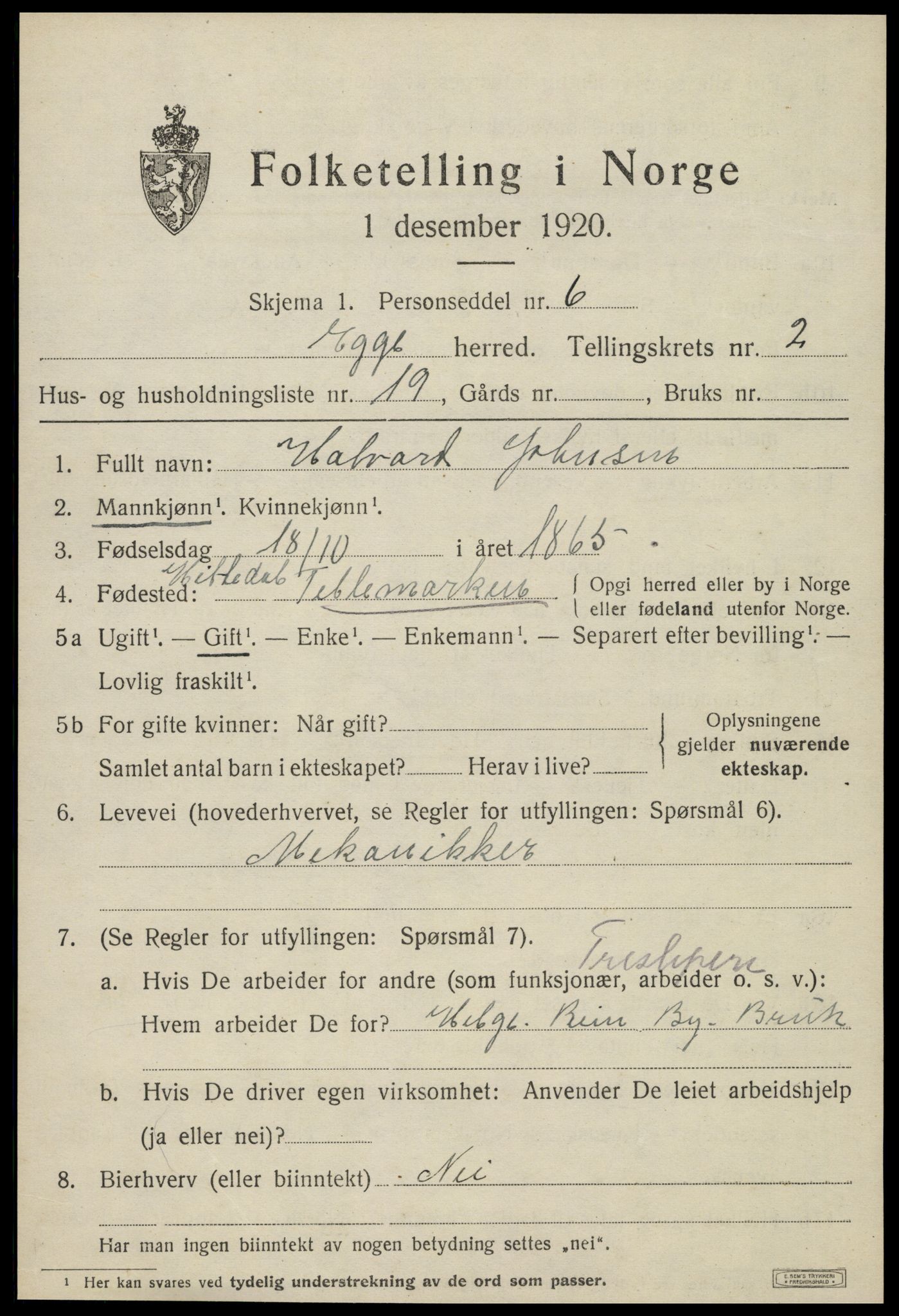 SAT, Folketelling 1920 for 1733 Egge herred, 1920, s. 1314