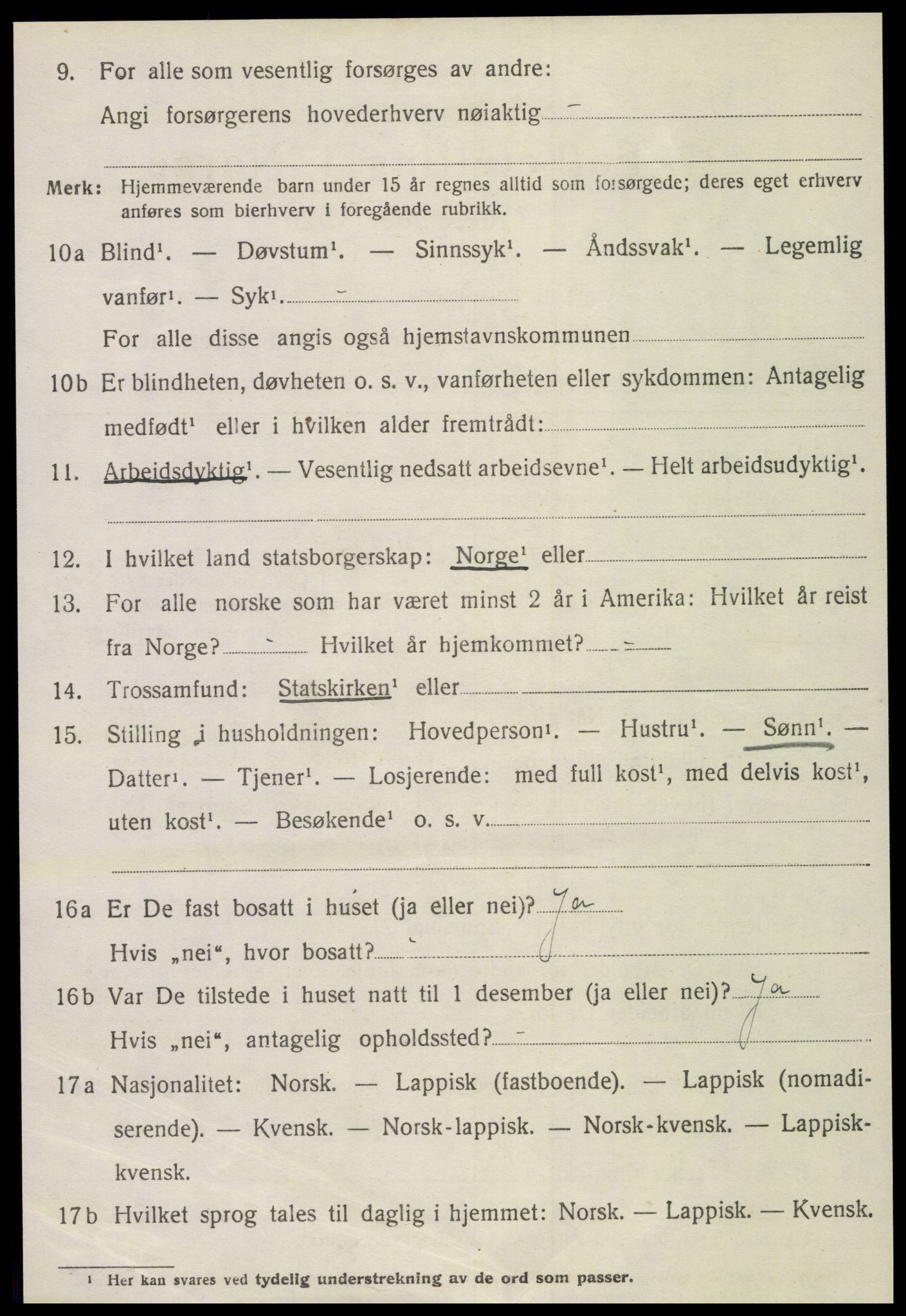 SAT, Folketelling 1920 for 1718 Leksvik herred, 1920, s. 3265