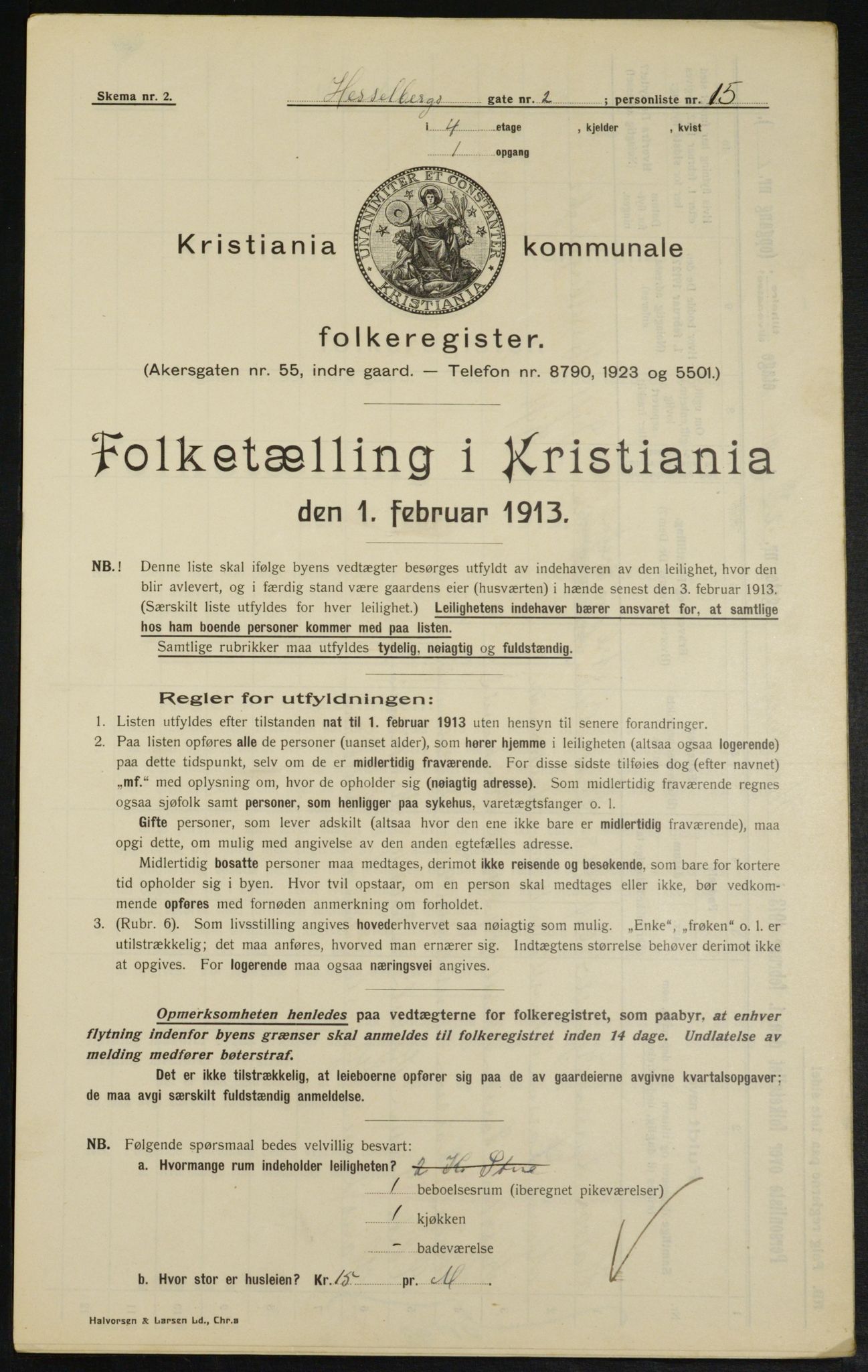 OBA, Kommunal folketelling 1.2.1913 for Kristiania, 1913, s. 39671