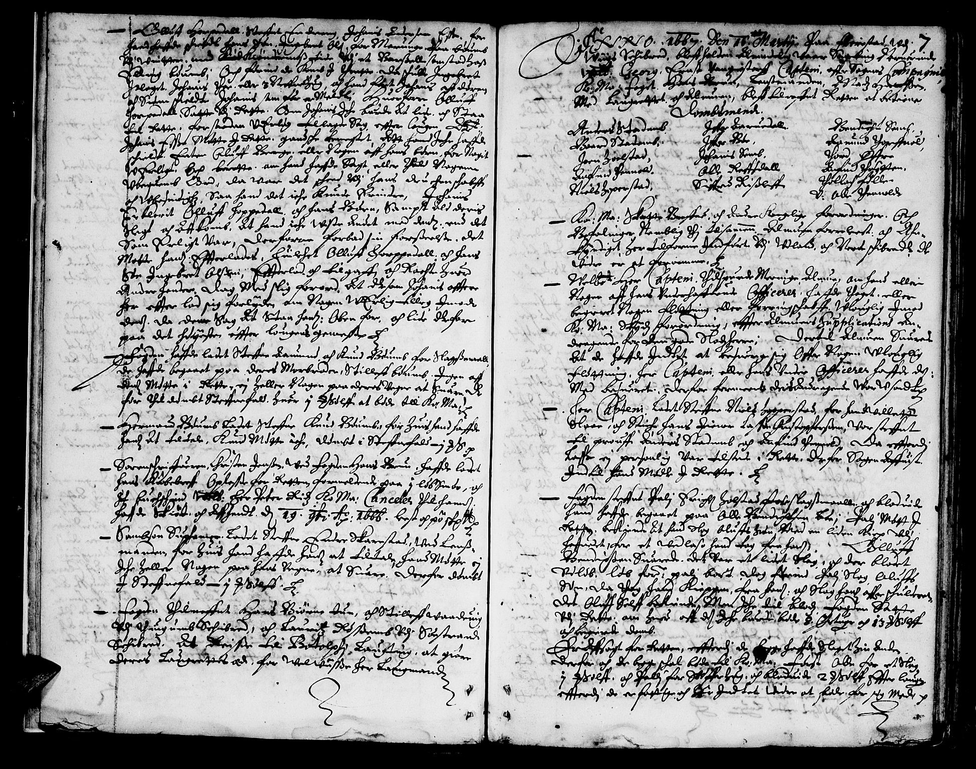 Ytre Sogn tingrett, AV/SAB-A-2601/1/F/Fa/L0005: Tingbok (justisprotokoll), 1667, s. 6b-7a