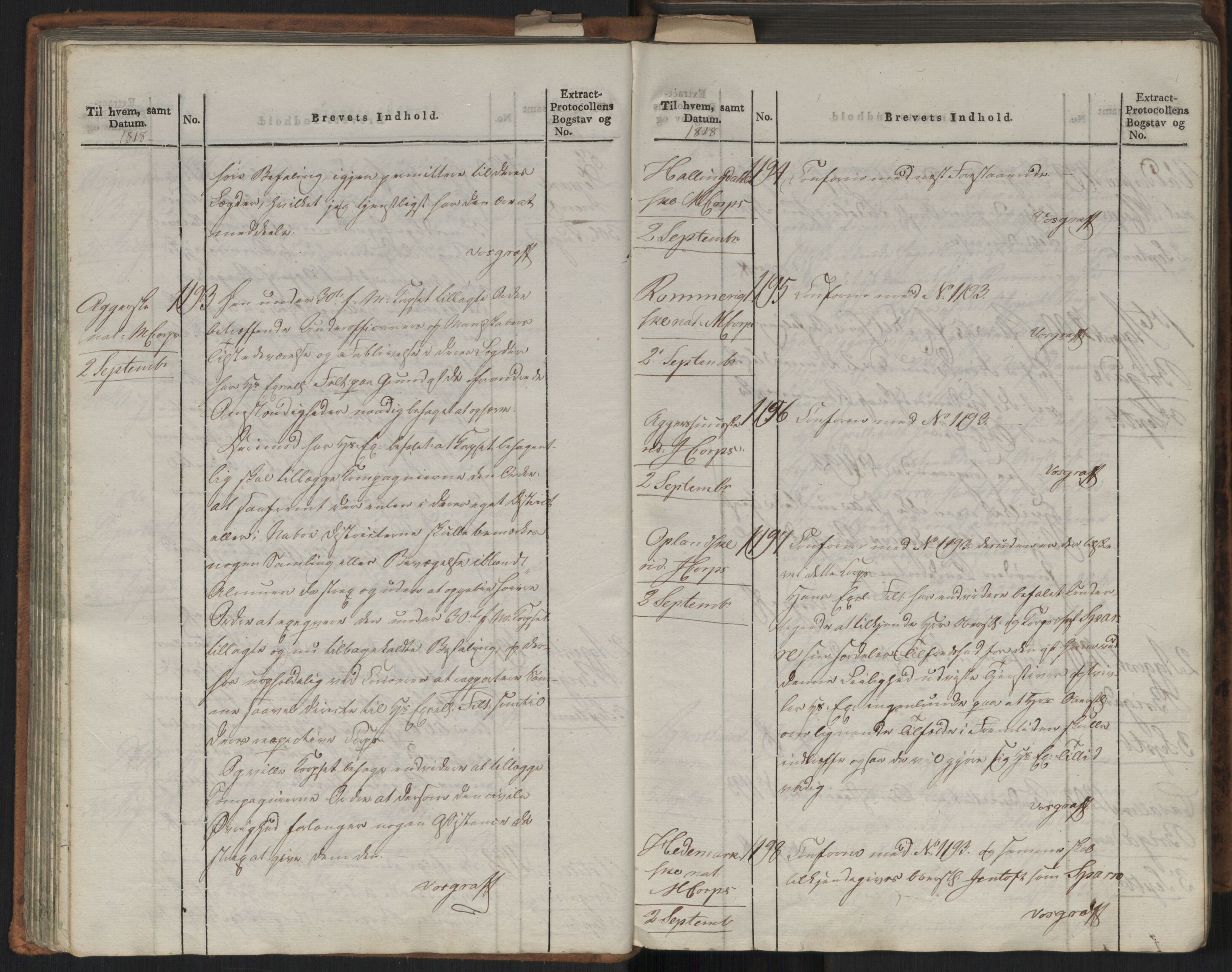 Armekommandoen, RA/RAFA-3820/B/Ba/L0003: Kopibok for Generaladjutantekspedisjonen., 1818-1820