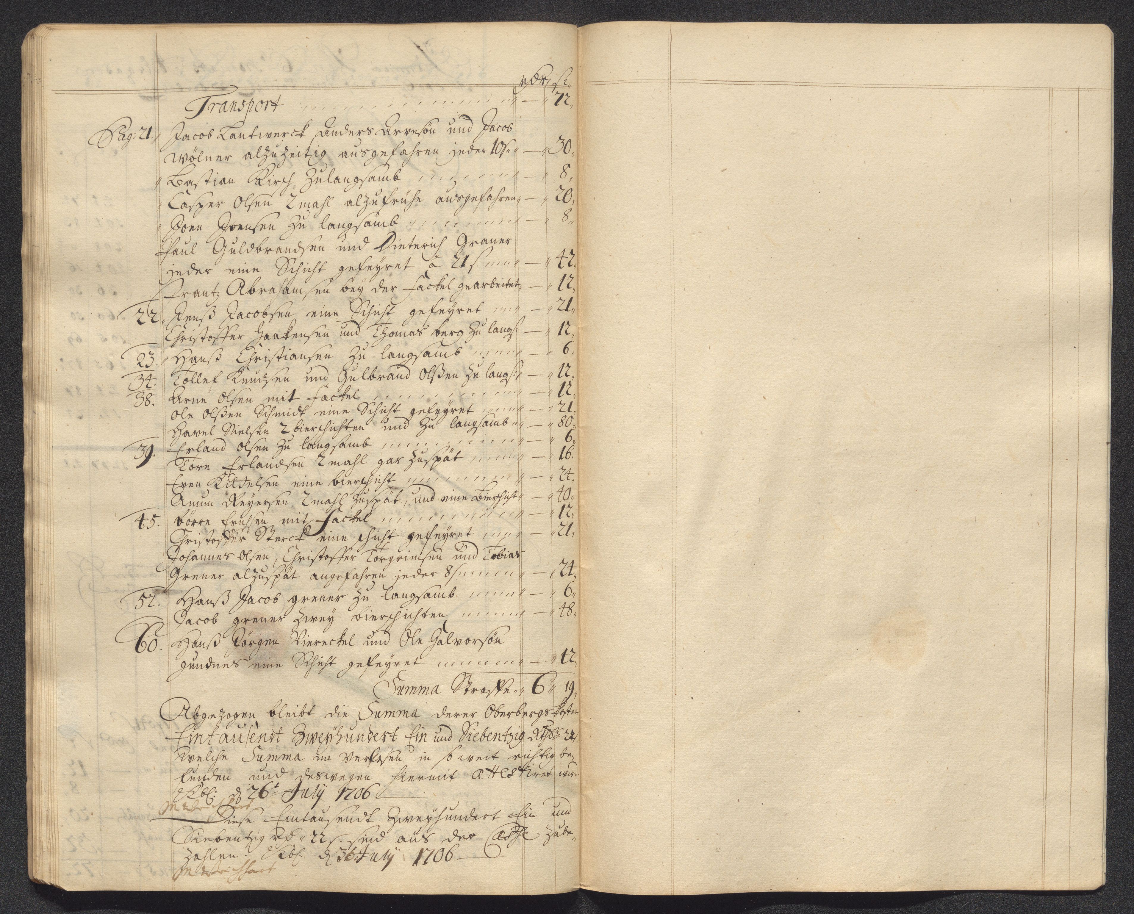 Kongsberg Sølvverk 1623-1816, AV/SAKO-EA-3135/001/D/Dc/Dcd/L0090: Utgiftsregnskap for gruver m.m., 1706, s. 112