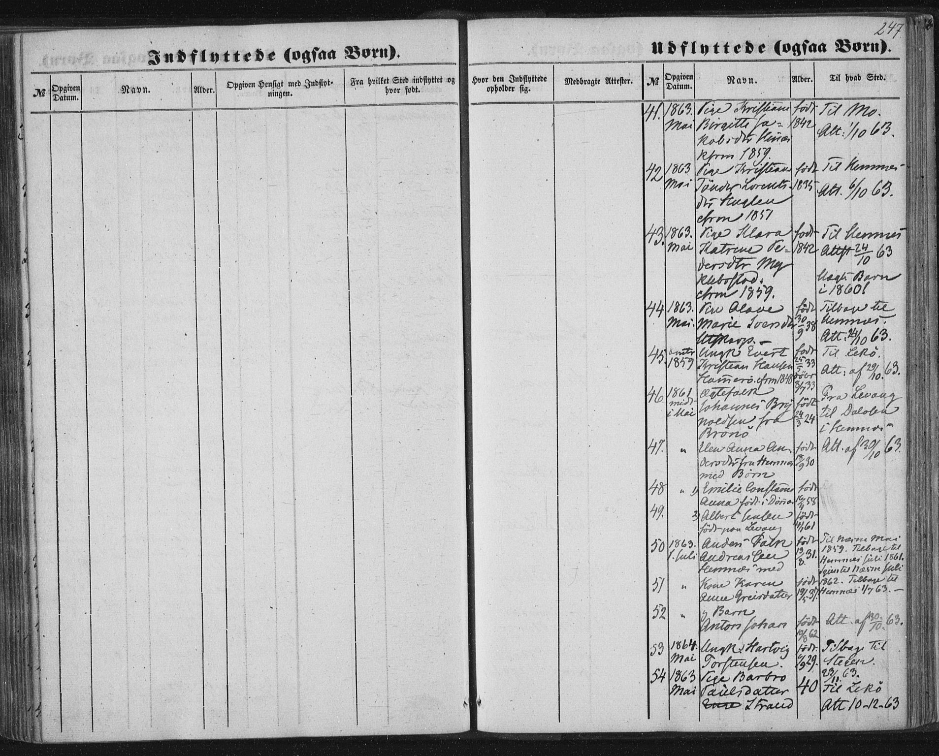 Ministerialprotokoller, klokkerbøker og fødselsregistre - Nordland, SAT/A-1459/838/L0550: Ministerialbok nr. 838A08, 1855-1865, s. 247