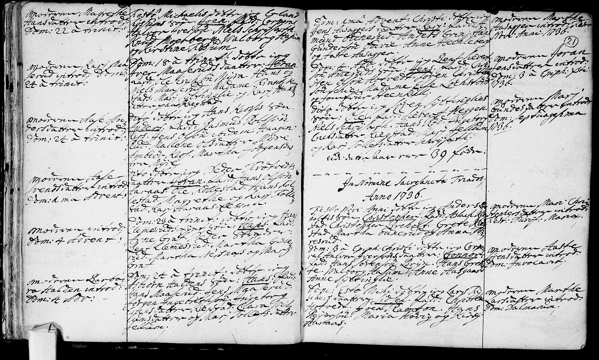 Røyken kirkebøker, SAKO/A-241/F/Fa/L0002: Ministerialbok nr. 2, 1731-1782, s. 21
