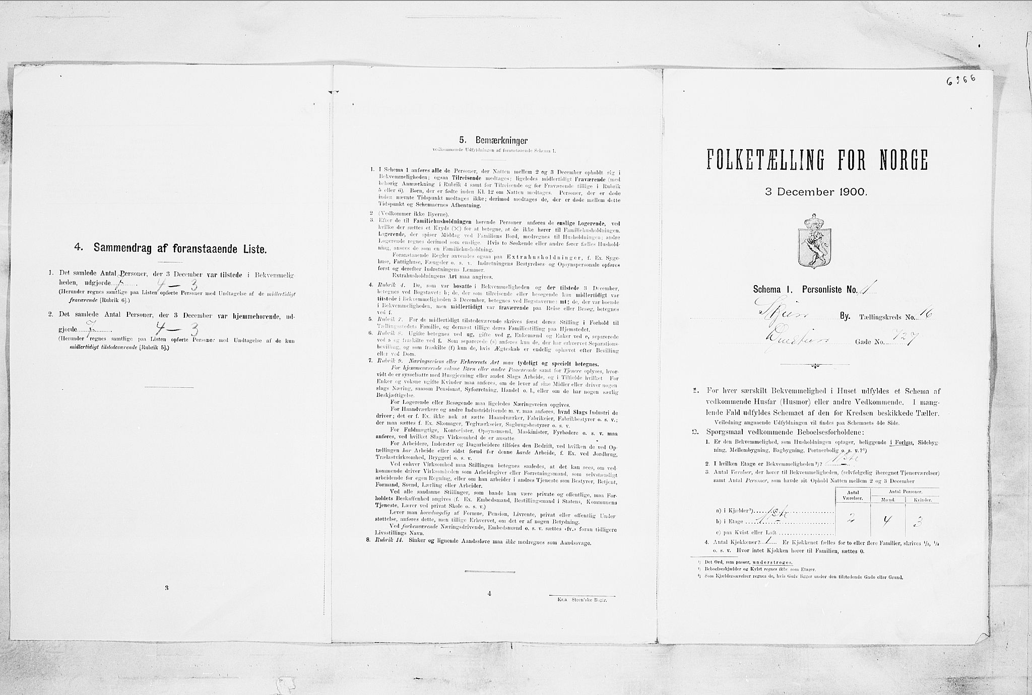 SAKO, Folketelling 1900 for 0806 Skien kjøpstad, 1900, s. 2932