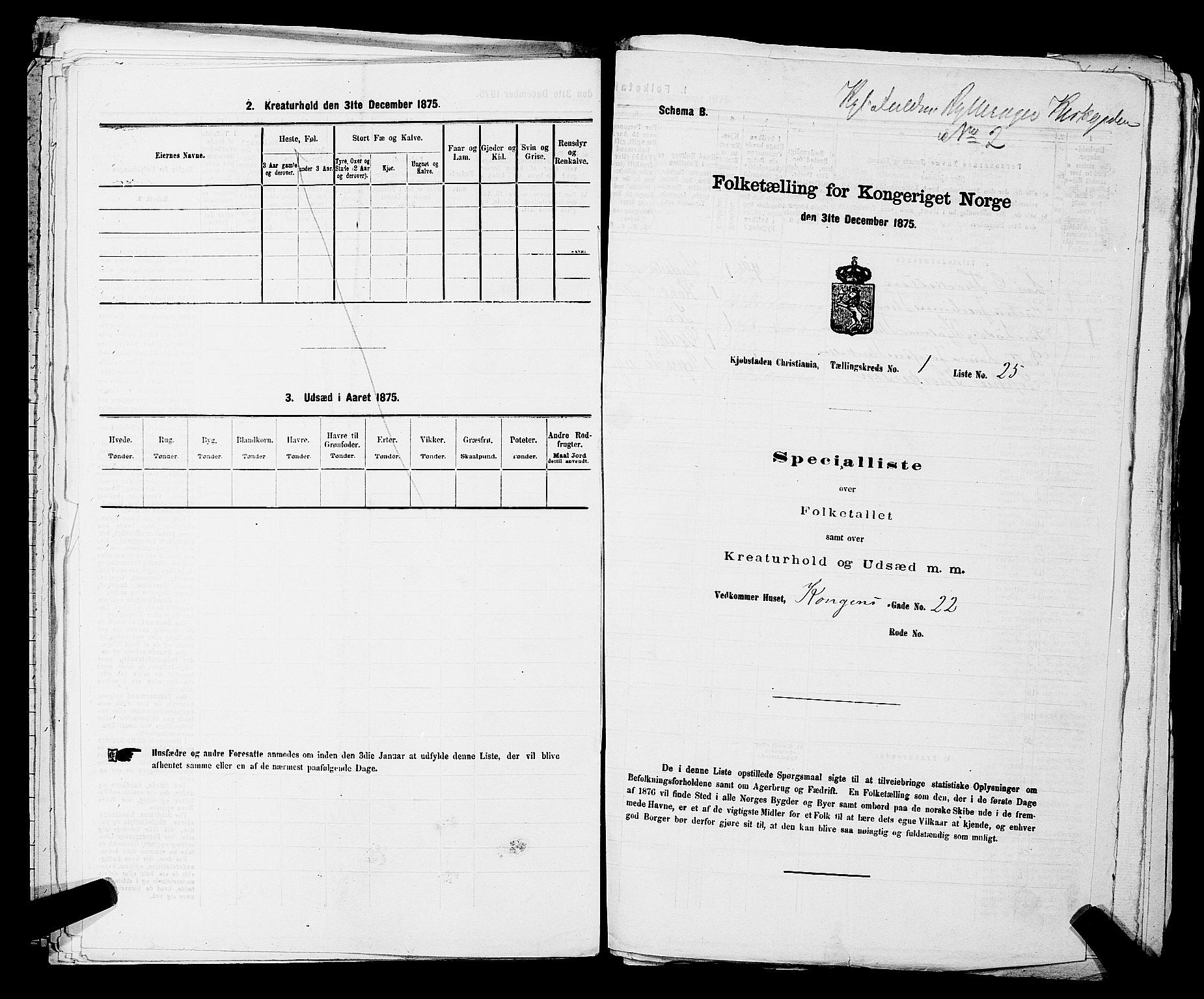 RA, Folketelling 1875 for 0301 Kristiania kjøpstad, 1875, s. 162