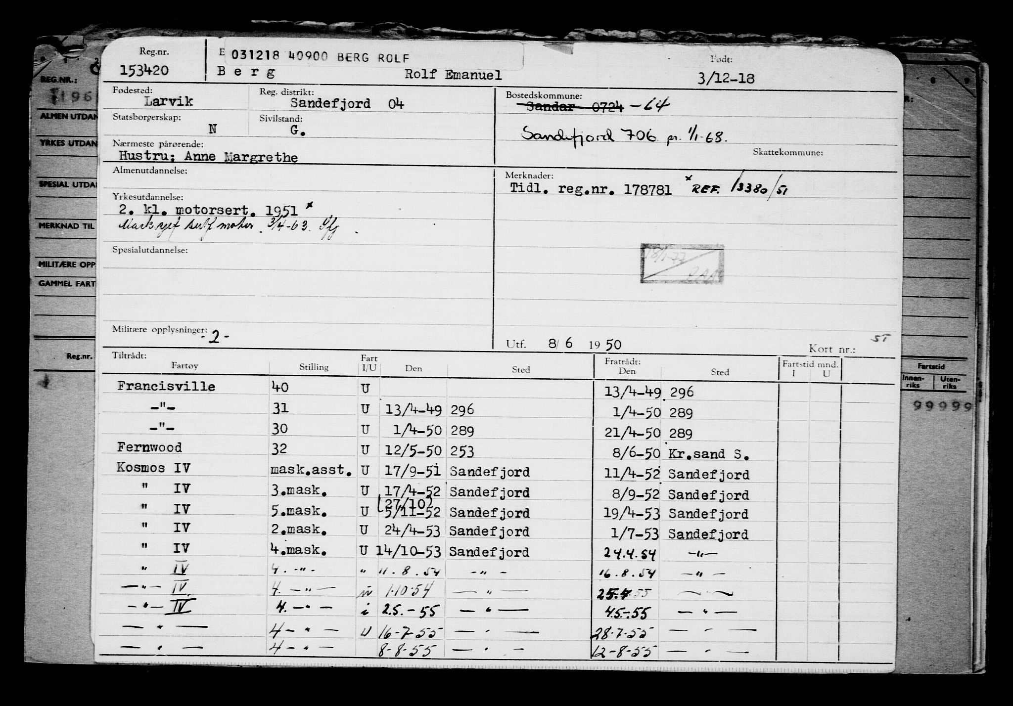 Direktoratet for sjømenn, AV/RA-S-3545/G/Gb/L0164: Hovedkort, 1918, s. 444