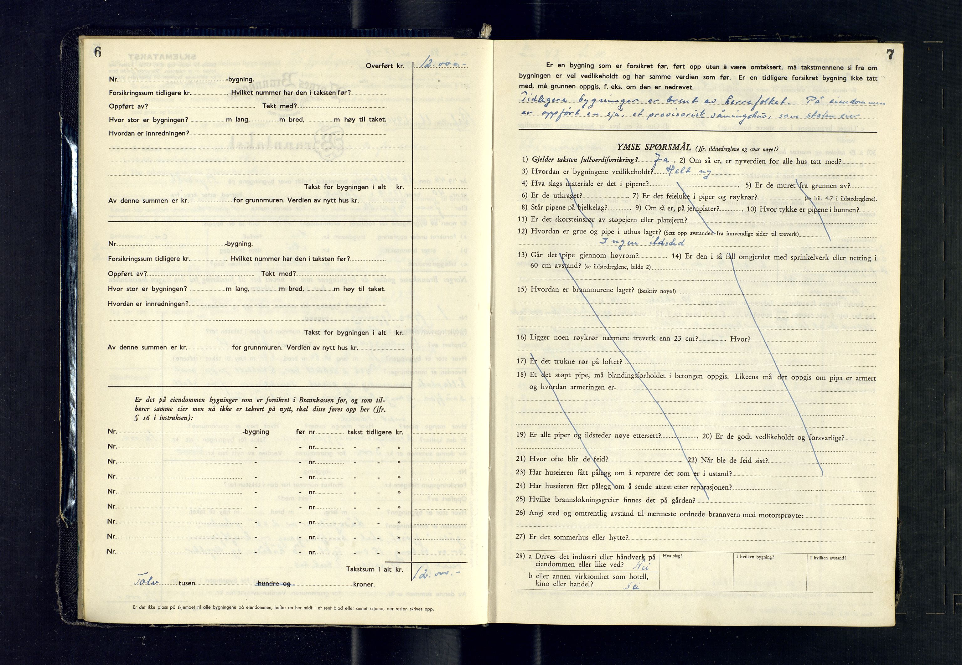 Alta lensmannskontor, AV/SATØ-S-1165/O/Ob/L0180: Branntakstprotokoll, 1949, s. 6-7