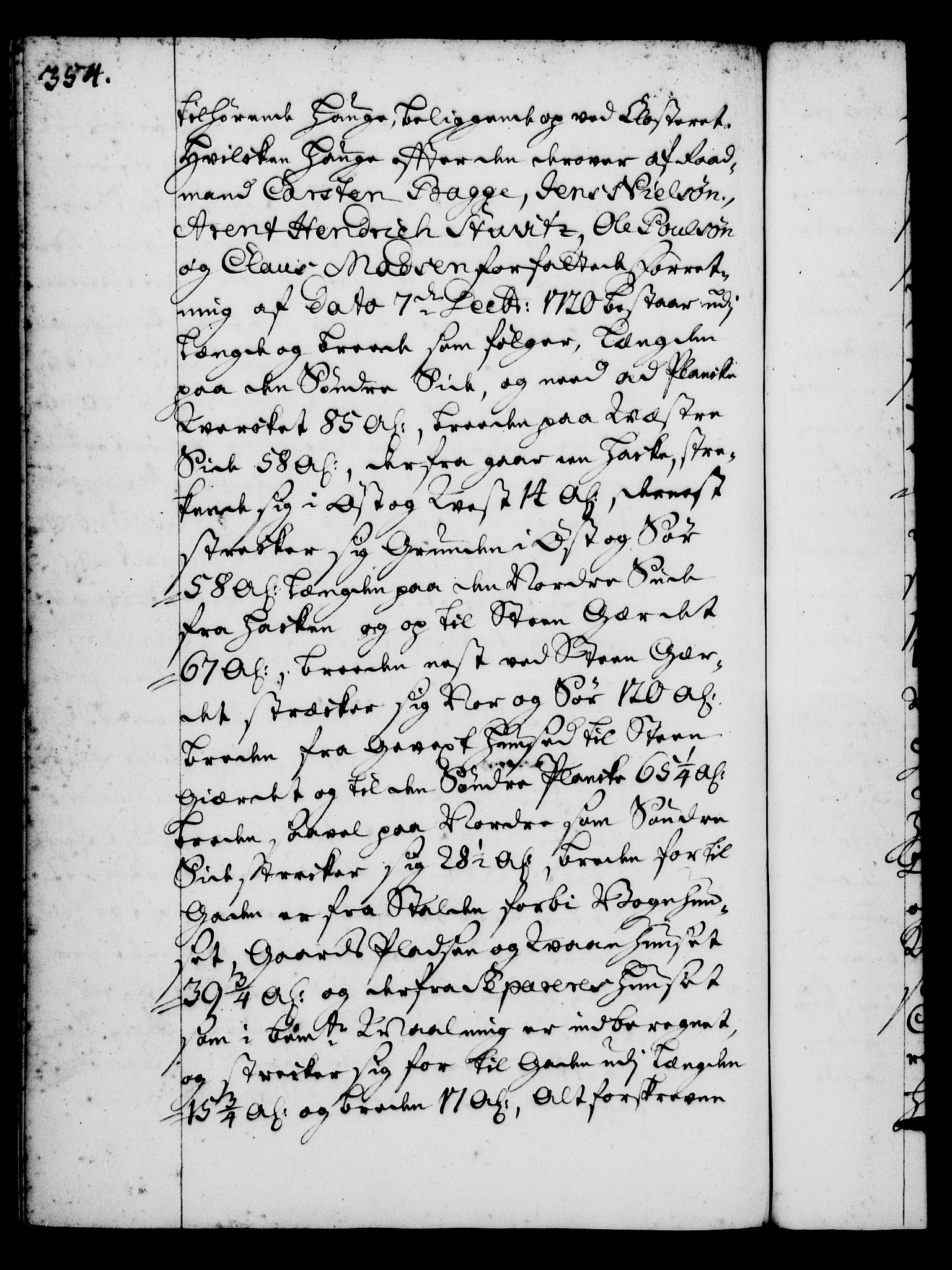 Rentekammeret, Kammerkanselliet, RA/EA-3111/G/Gg/Gga/L0001: Norsk ekspedisjonsprotokoll med register (merket RK 53.1), 1720-1723, s. 354