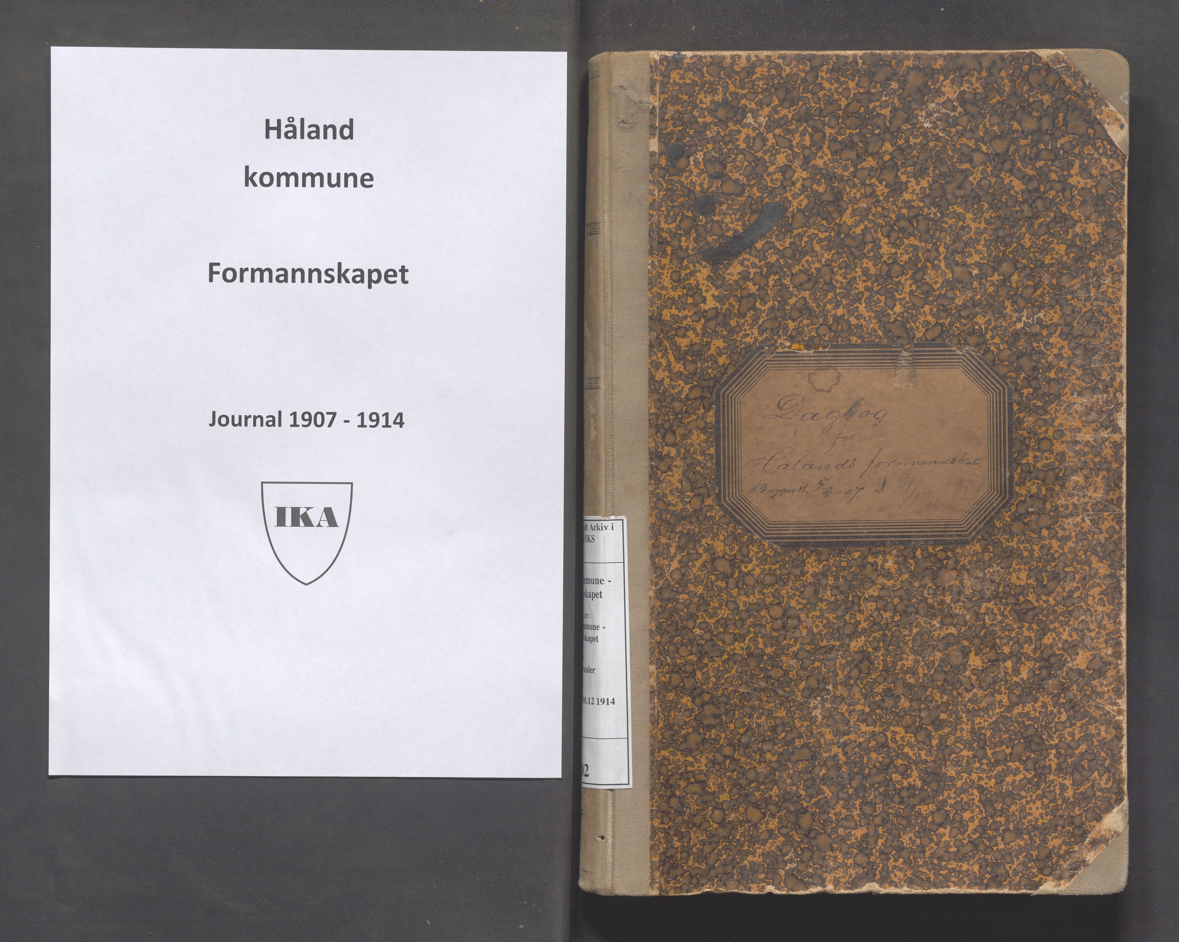 Håland kommune - Formannskapet, IKAR/K-101851/C/L0002: Journal, 1907-1914