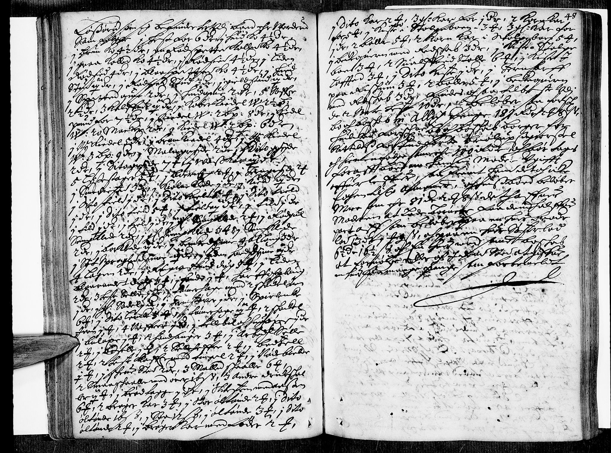 Nedre Telemark sorenskriveri, AV/SAKO-A-135/H/Hb/Hba/L0001: Skifteprotokoll
, 1667-1684, s. 47b-48a