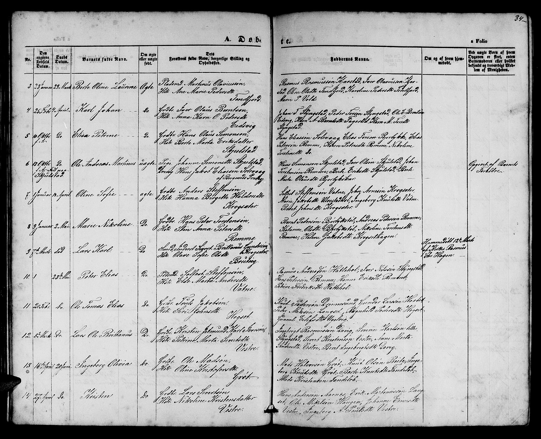 Ministerialprotokoller, klokkerbøker og fødselsregistre - Møre og Romsdal, AV/SAT-A-1454/525/L0375: Klokkerbok nr. 525C01, 1865-1879, s. 34