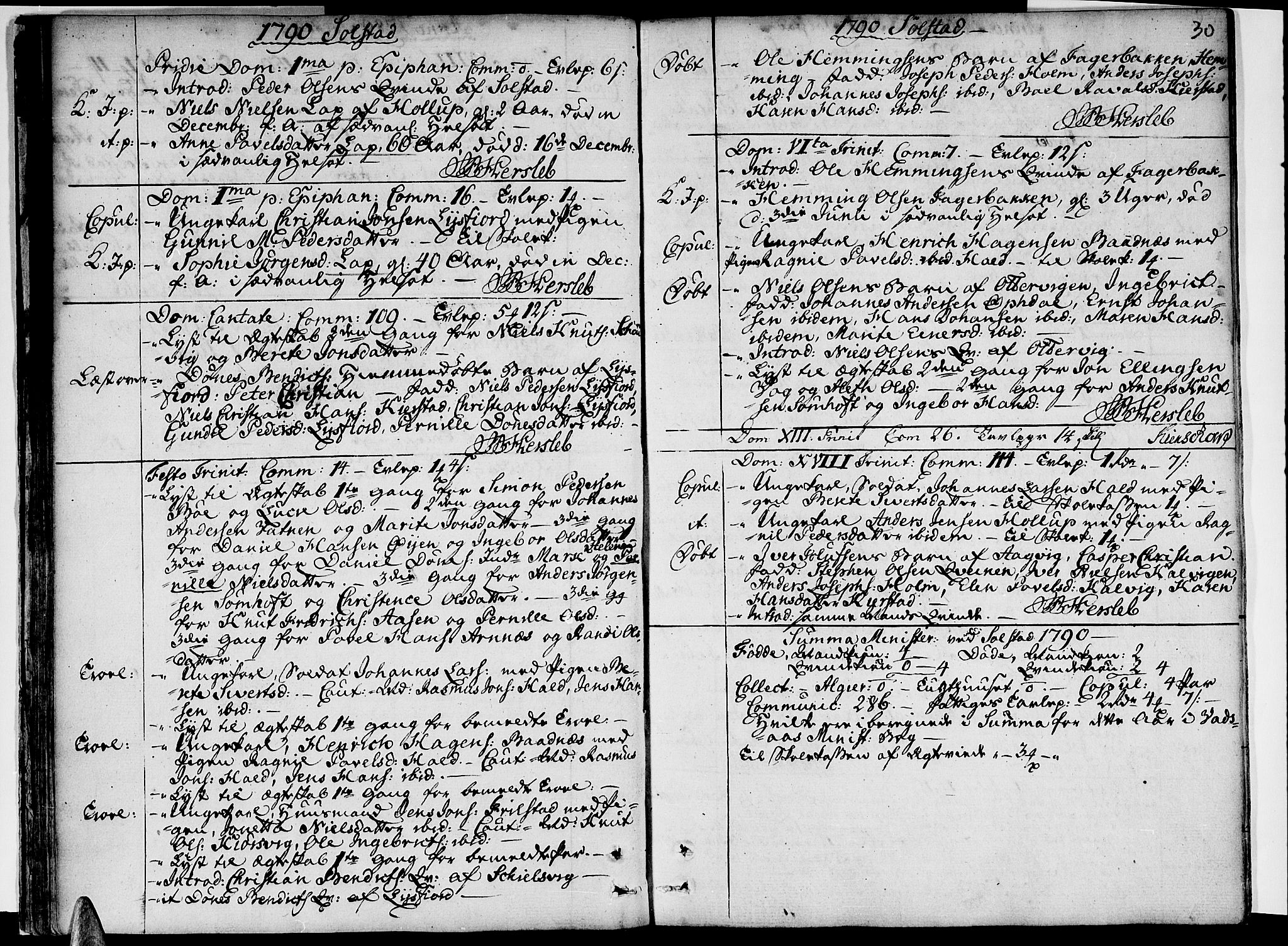 Ministerialprotokoller, klokkerbøker og fødselsregistre - Nordland, SAT/A-1459/811/L0164: Ministerialbok nr. 811A02, 1752-1819, s. 30