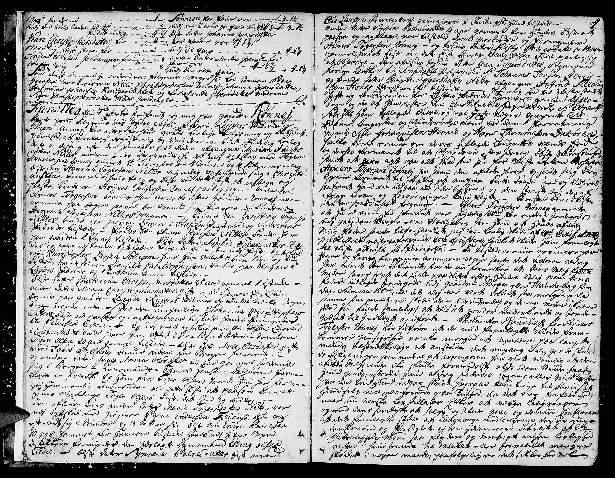 Indre Sogn tingrett, AV/SAB-A-3301/1/H/Ha/L0008a: Skifteprotokoll 8a, 1768-1774, s. 3b-4a