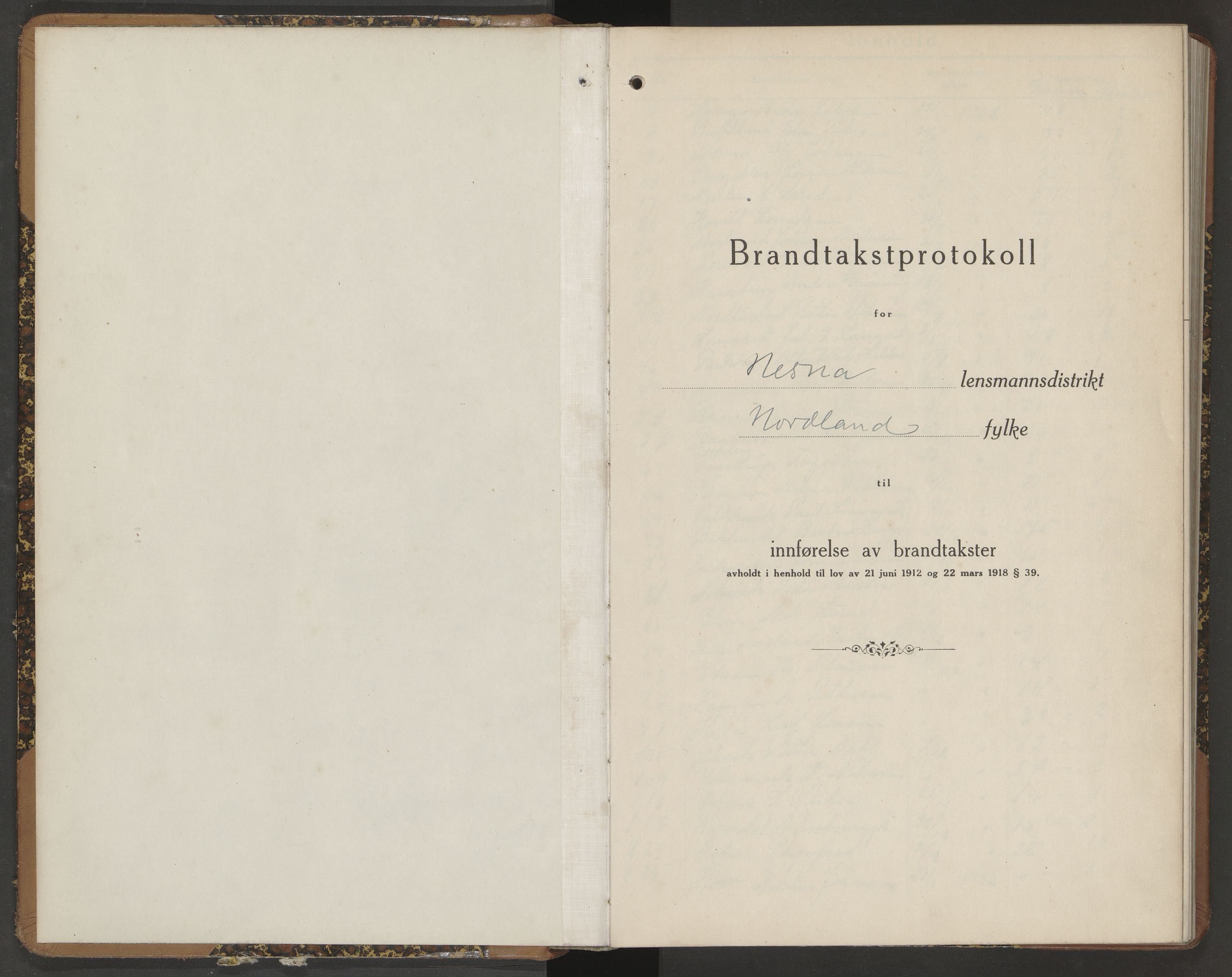 Norges Brannkasse Nesna, AV/SAT-A-5575/Fb/L0008: Branntakstprotokoll, 1931-1936