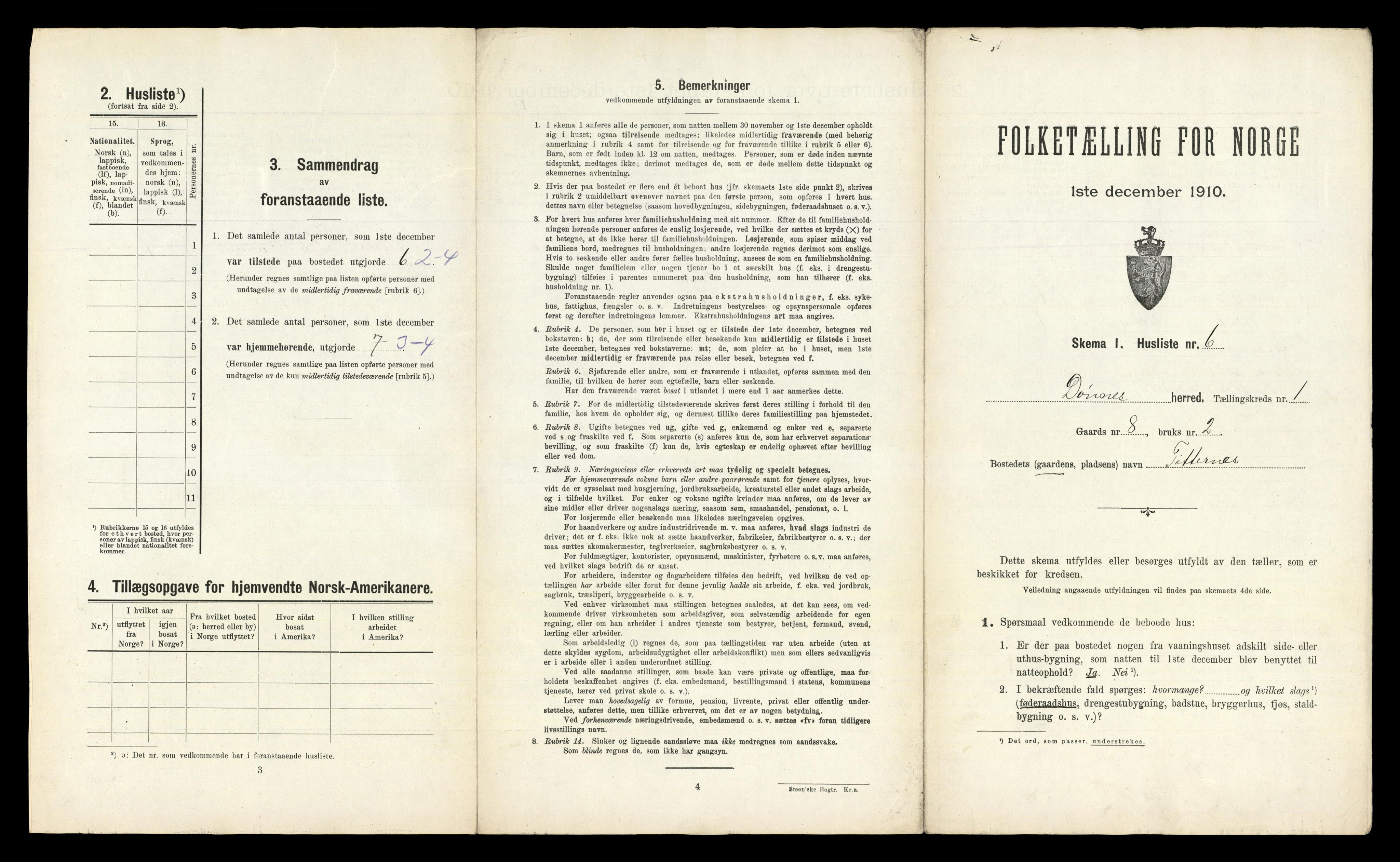 RA, Folketelling 1910 for 1827 Dønnes herred, 1910, s. 36