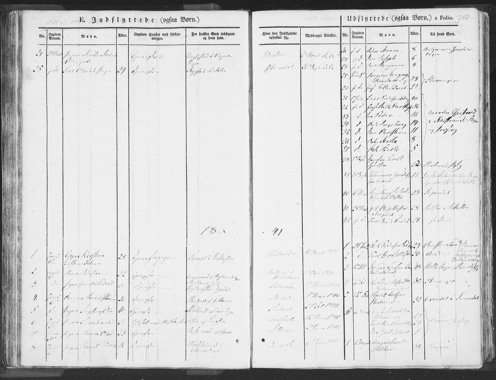 Helleland sokneprestkontor, AV/SAST-A-101810: Ministerialbok nr. A 6.2, 1834-1863, s. 380